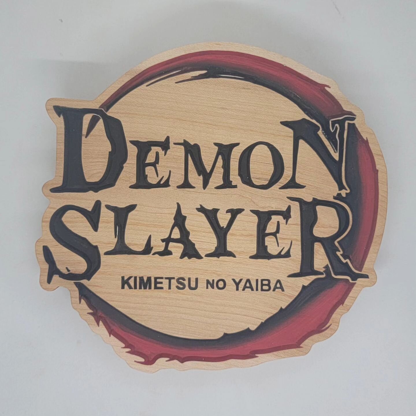 Custom Demon Slayer carving in some maple 🍁 definitely some wicked action scenes! 
&bull;
&bull;
&bull;
&bull;
&bull;
#carpentry #carving #new #smallshop #smallbusiness #custommade #custom #customsign #sign #maple #anime #demonslayer #kimetsunoyaiba