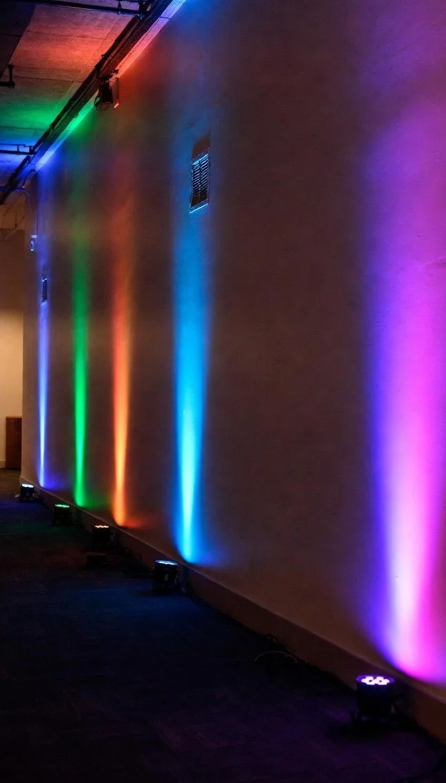 uplighting for ambiance on walls