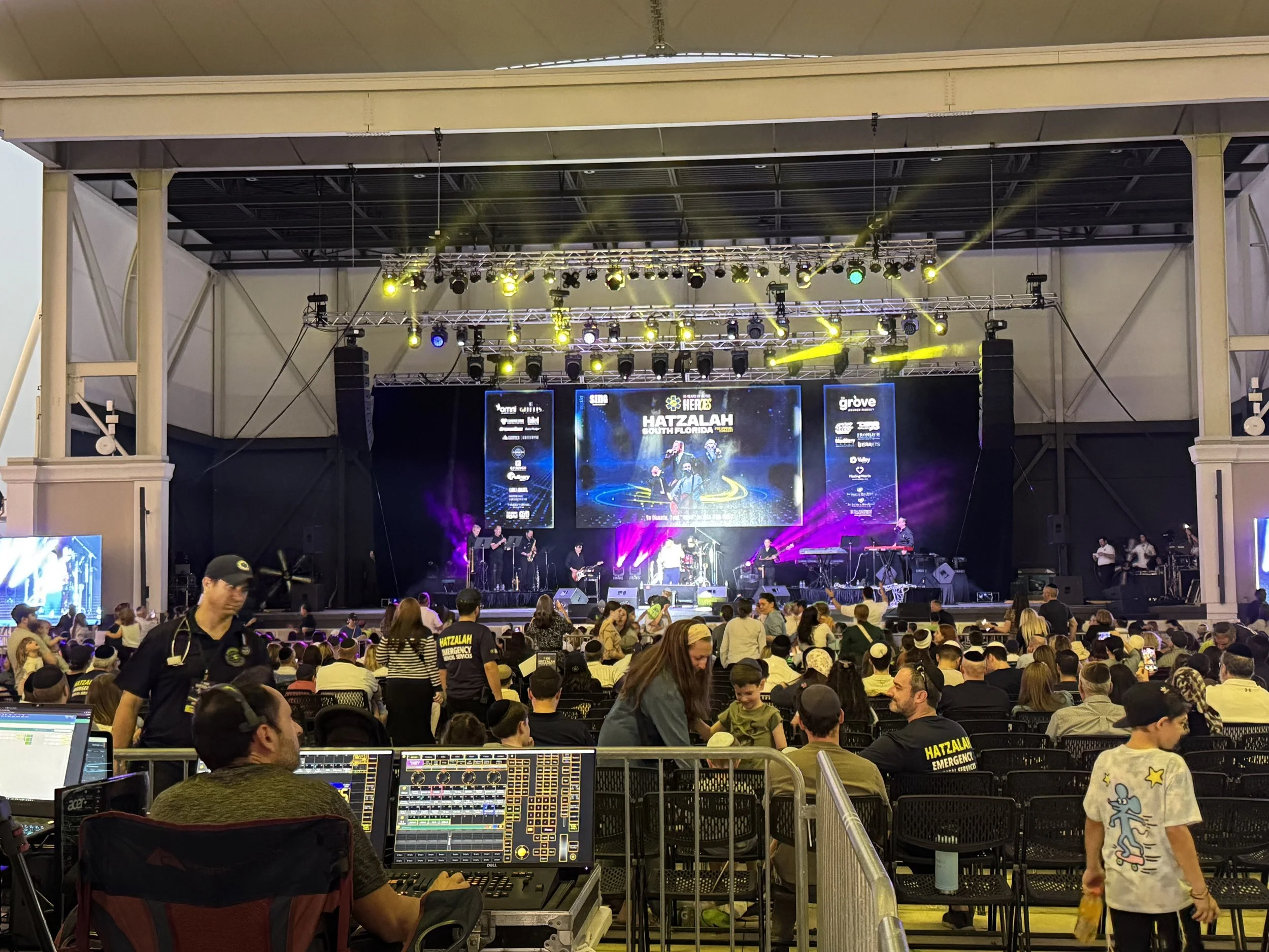 concert lighting in sunrise