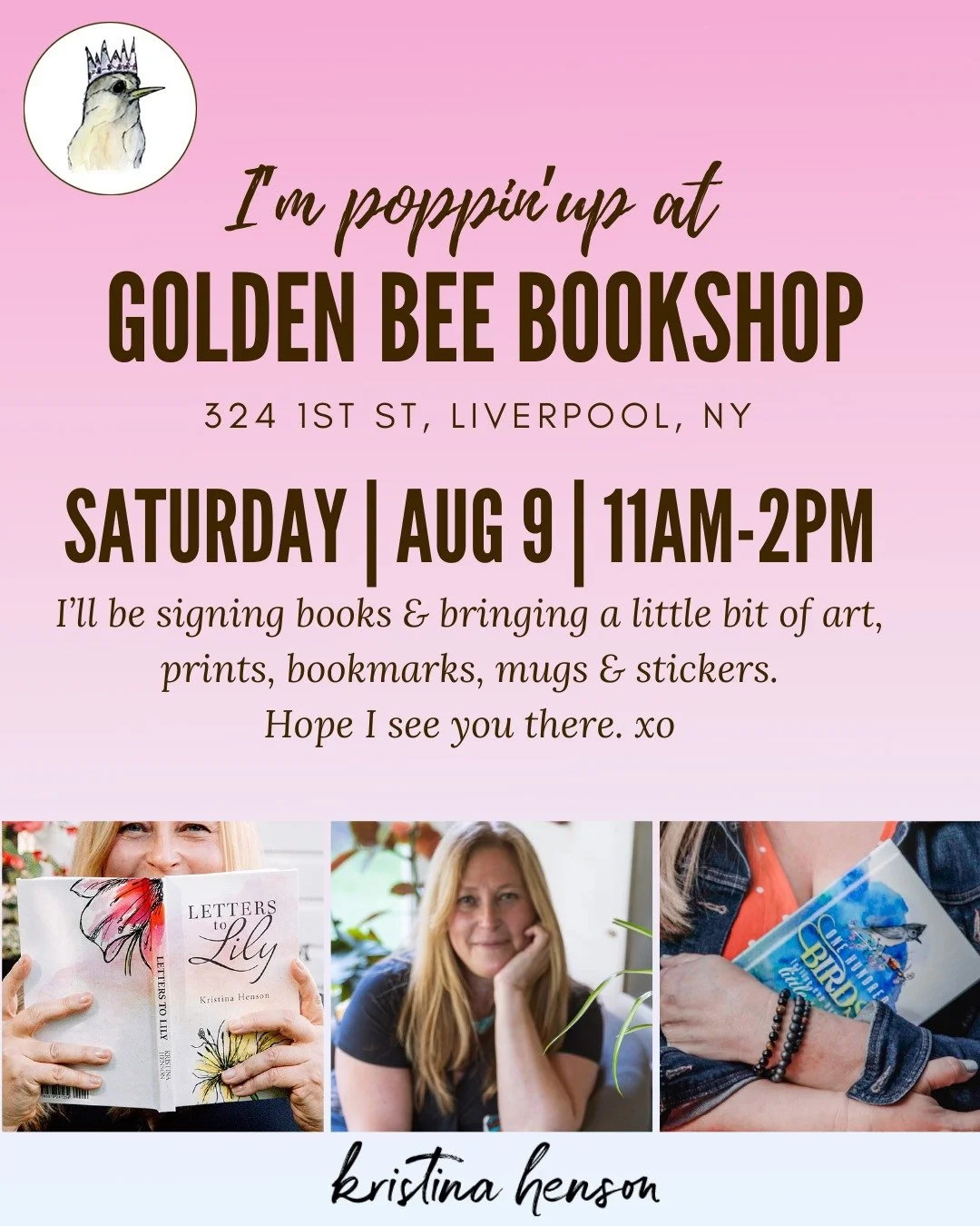 Hey friends! Buzz on over to Golden Bee Bookshop this weekend! 🐝📚
It&rsquo;s a gem of a bookstore with a beautifully curated selection of books and a sweet spot to shop and linger. If you haven&rsquo;t been, you&rsquo;re missing out. 🐦 ✨Stop in an