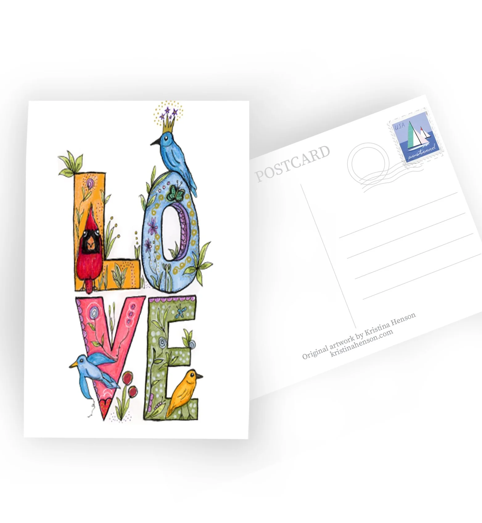 LOVE Letters Postcard
