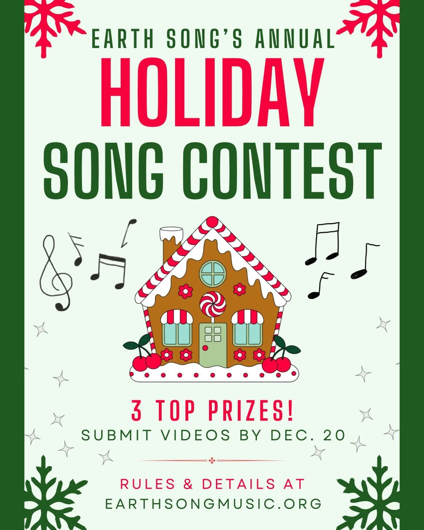 Enter into our annual Holiday Song Contest!🎄🕎❄️🎤🎸 with 3 TOP PRIZES from @forever.changes 🤩 Here are the rules:

🎄Solos, duos, groups, or bands are all welcome! 

🎄 Submit a video of you/your group performing any holiday song (including origin