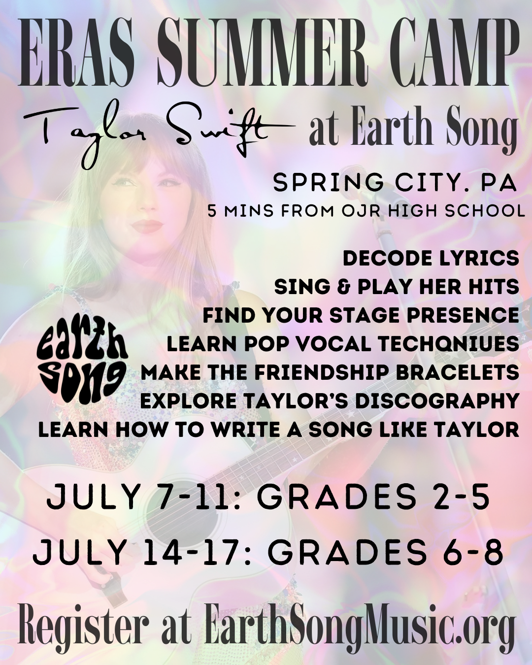 Taylor Swift Summer Camp Registration
