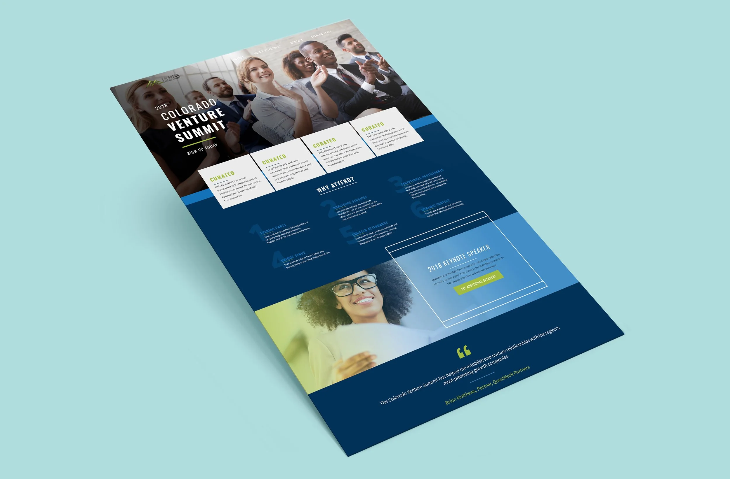 Design for a Colorado Venture Summit's upcoming event