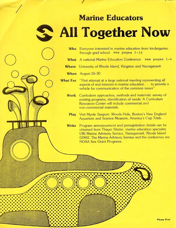 Conference announcement and conference program cover. Photograph by Susan Leach Snyder