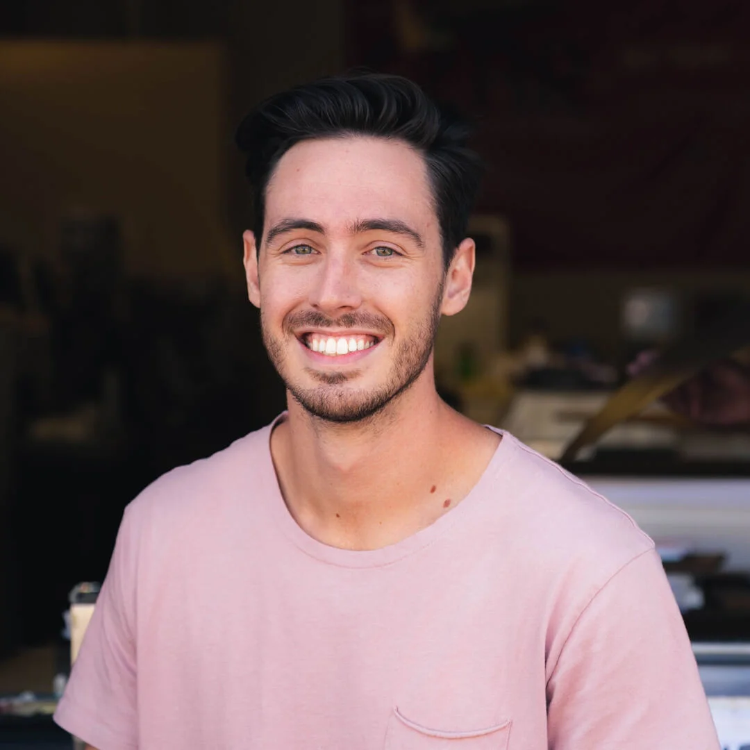 GREG Originally from San Jose, California, Greg has wholeheartedly embraced the idyllic Newport Beach lifestyle. Greg studied Marketing at CSU Fullerton and is extremely passionate about Photography and Hockey. When he’s not running our digital presses, he can be found on a scenic vista with camera in hand or on a plane on his way to his next adventure. Pantone: PMS 7500 Font: American Typewriter Paper: Chipboard