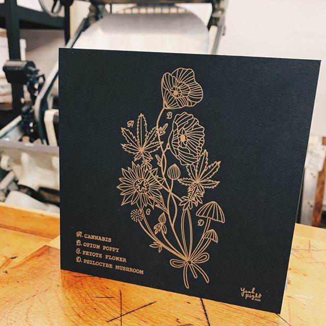 Check out these gold letterpress botanical prints we printed for @yeahrightpress on @colorplan_papers ebony 🖤⠀⠀⠀⠀⠀⠀⠀⠀⠀
.⠀⠀⠀⠀⠀⠀⠀⠀⠀
.⠀⠀⠀⠀⠀⠀⠀⠀⠀
.⠀⠀⠀⠀⠀⠀⠀⠀⠀
.⠀⠀⠀⠀⠀⠀⠀⠀⠀
.⠀⠀⠀⠀⠀⠀⠀⠀⠀
.⠀⠀⠀⠀⠀⠀⠀⠀⠀
.⠀⠀⠀⠀⠀⠀⠀⠀⠀
.⠀⠀⠀⠀⠀⠀⠀⠀⠀
#letterpress #letterpressprint #letterpressprinter #letterpressshop #goldletterpress #ebony #cannabis #opium #poppy #peyote #psilocybe #magicmushrooms #botanical #illustration #print