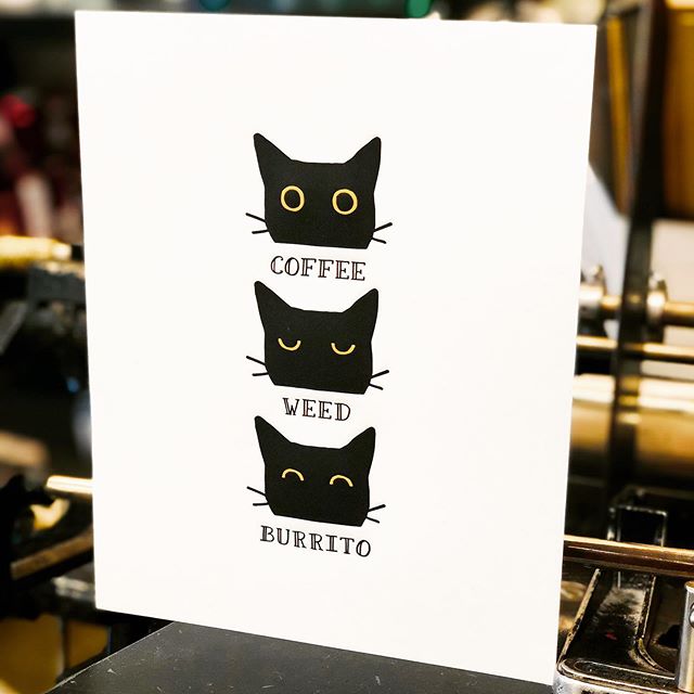 Check out these 2 color Letterpress prints for @paperponyco Printed on @craneandco flo lettra 110lb.  Nice little message.

#czarpress #letterpressstudio #letterpressprinting #weedporn #burrito #coffee