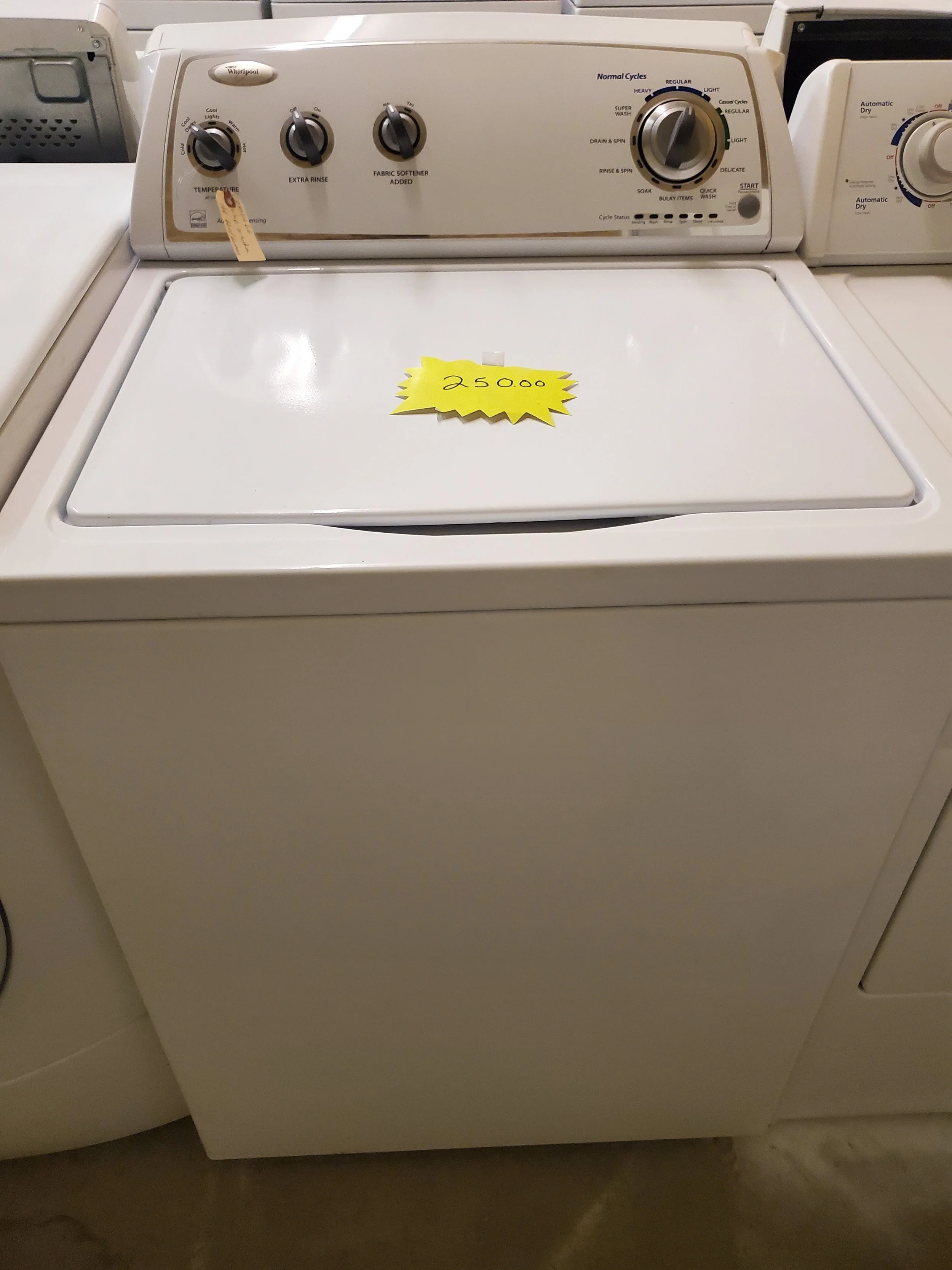 Whirlpool HE Washer Product Comes With A 90 Day Warranty 