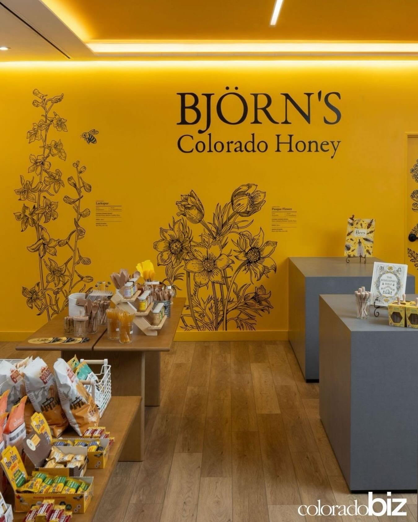 Some super sweet news at Denver International Airport. 

Bj&ouml;rn&rsquo;s Colorado Honey&rsquo;s new storefront at Denver International Airport, designed by Neoera, brings a thoughtfully crafted, Colorado-rooted retail experience into a major trave
