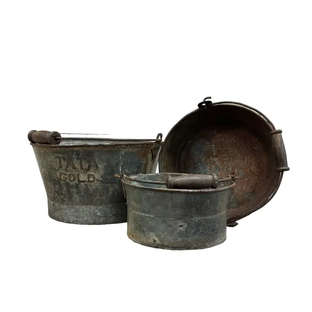 Galvanized Wide Bucket Nesting (Set/3)