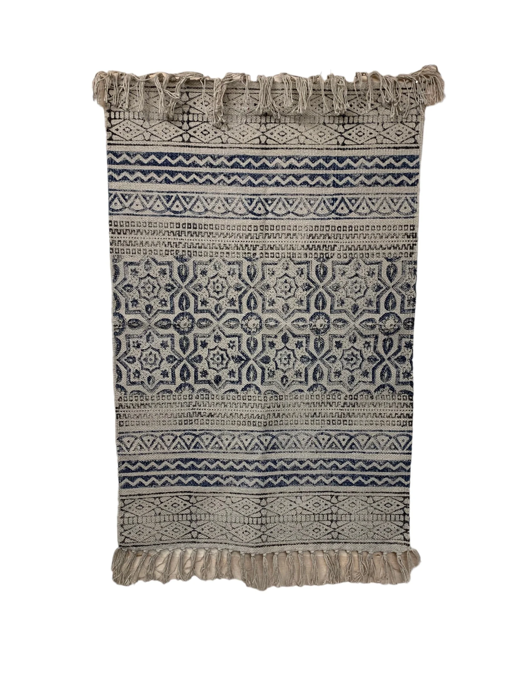 Dhurrie Rug - Denim Star