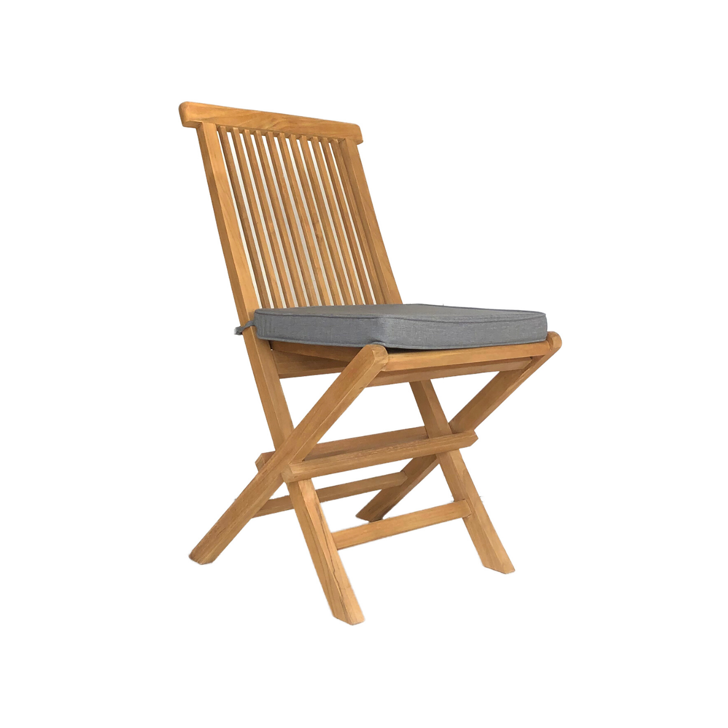 Teak Wood Folding Dining Chair with Cushion