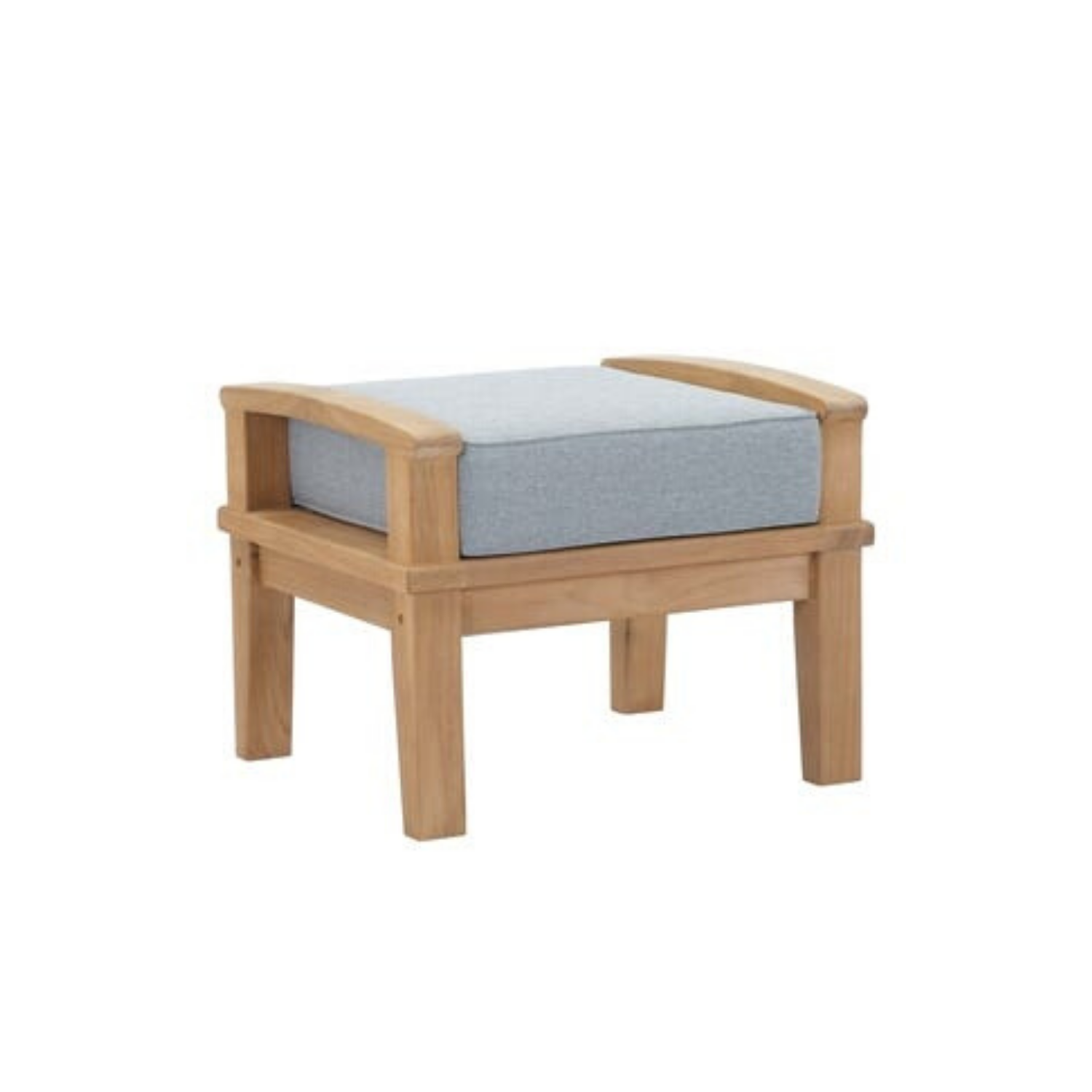 Grade A Outdoor Teak Patio Footstool with Cushion