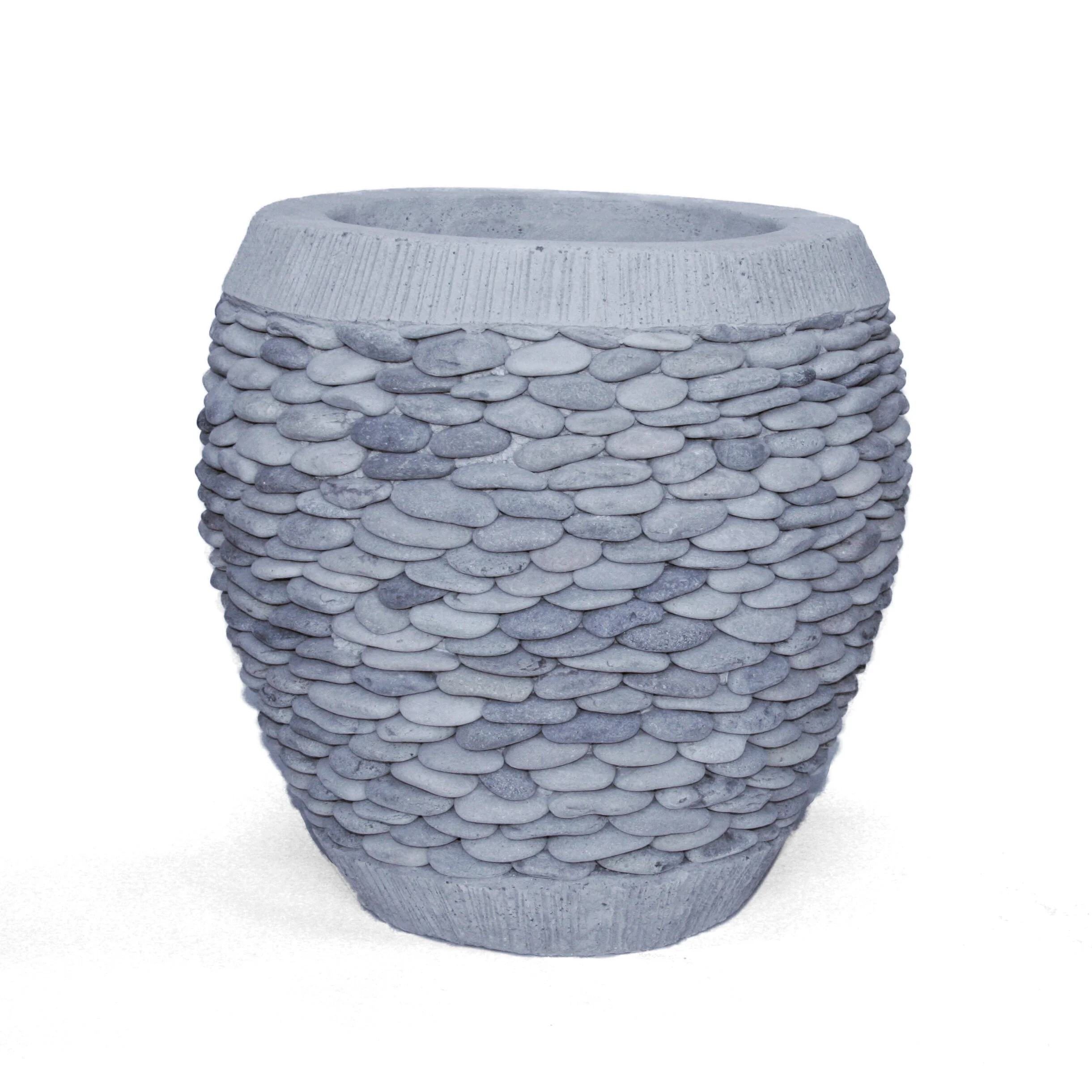 Large Grey Pebble Planter
