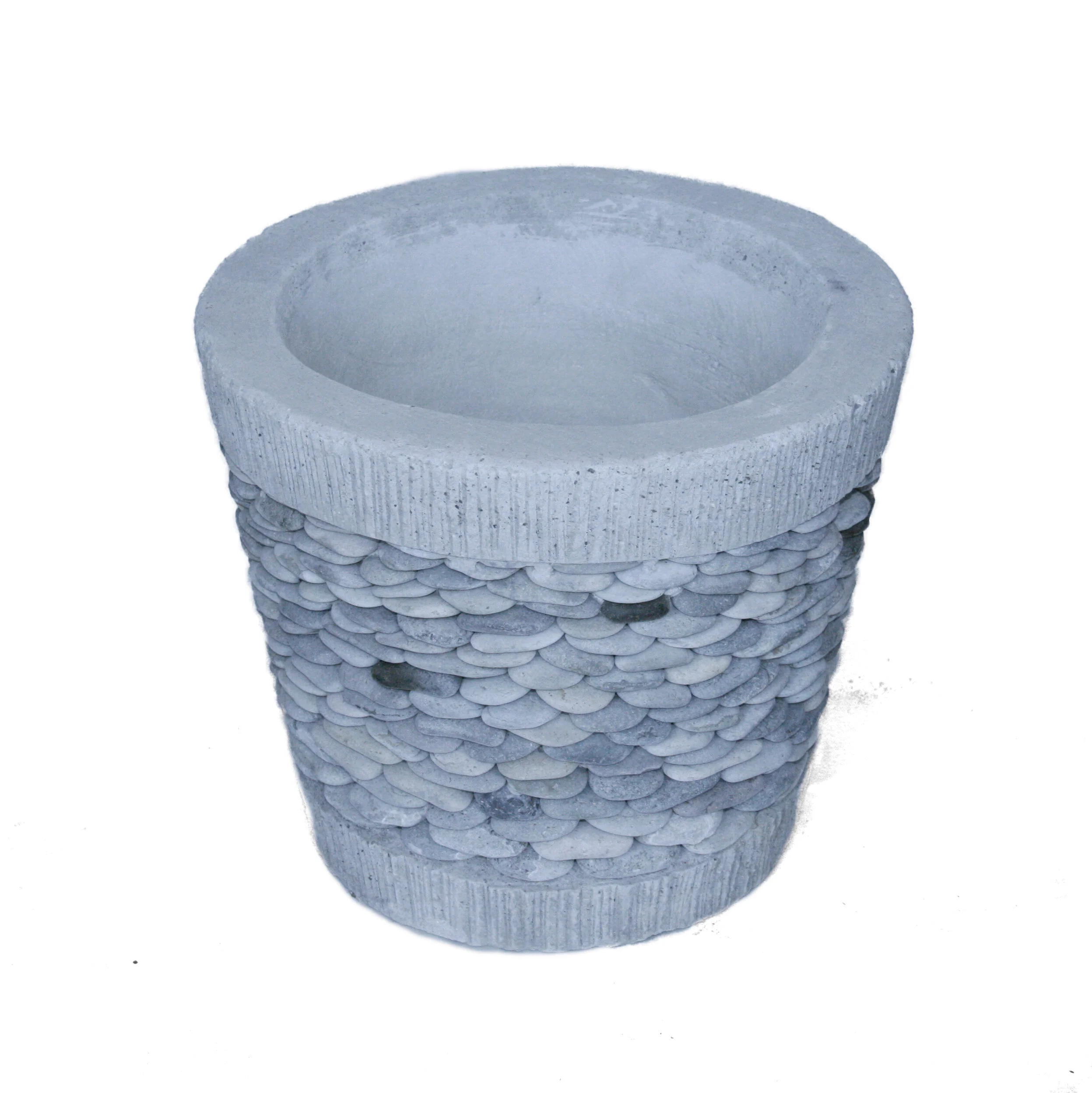 Large Grey Pebble Planter