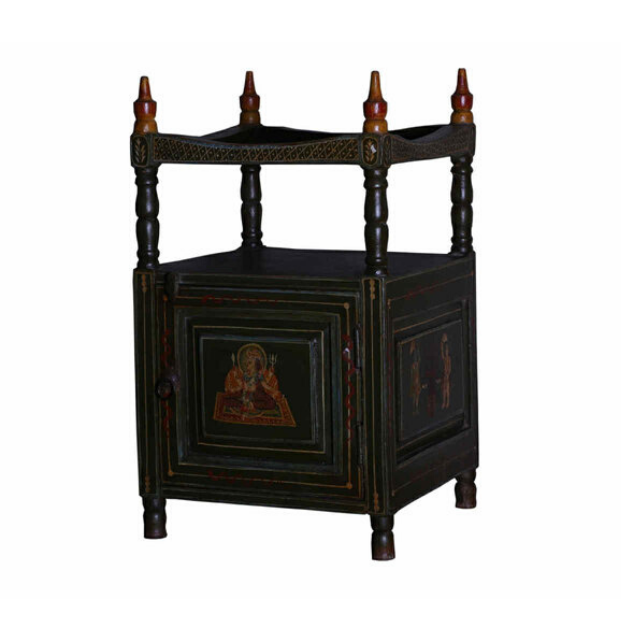 Hand Painted Traditional Indian Shrine Temple