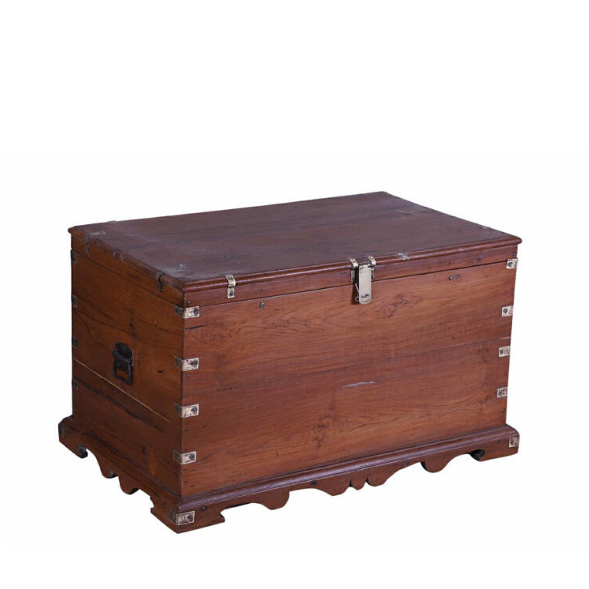 Antique Wooden Storage Trunk Coffee Table