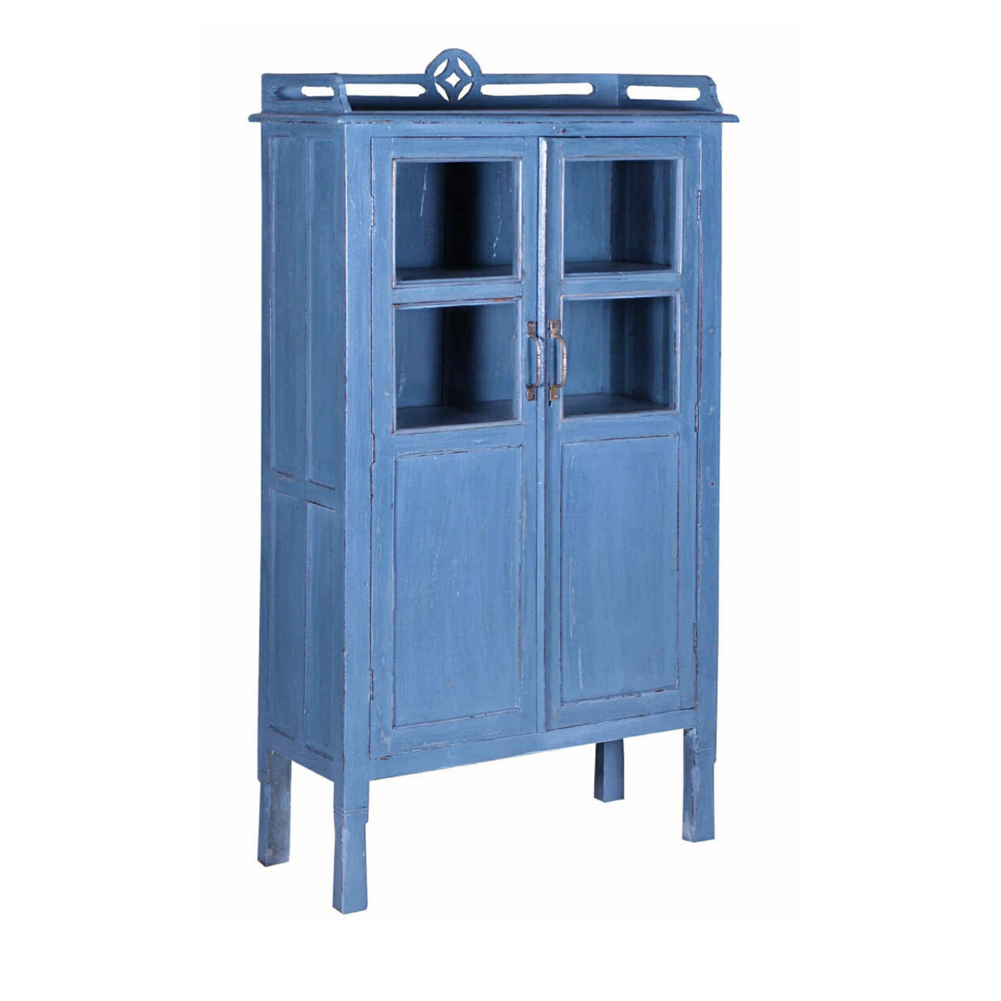 Blue Cabinet with Glass