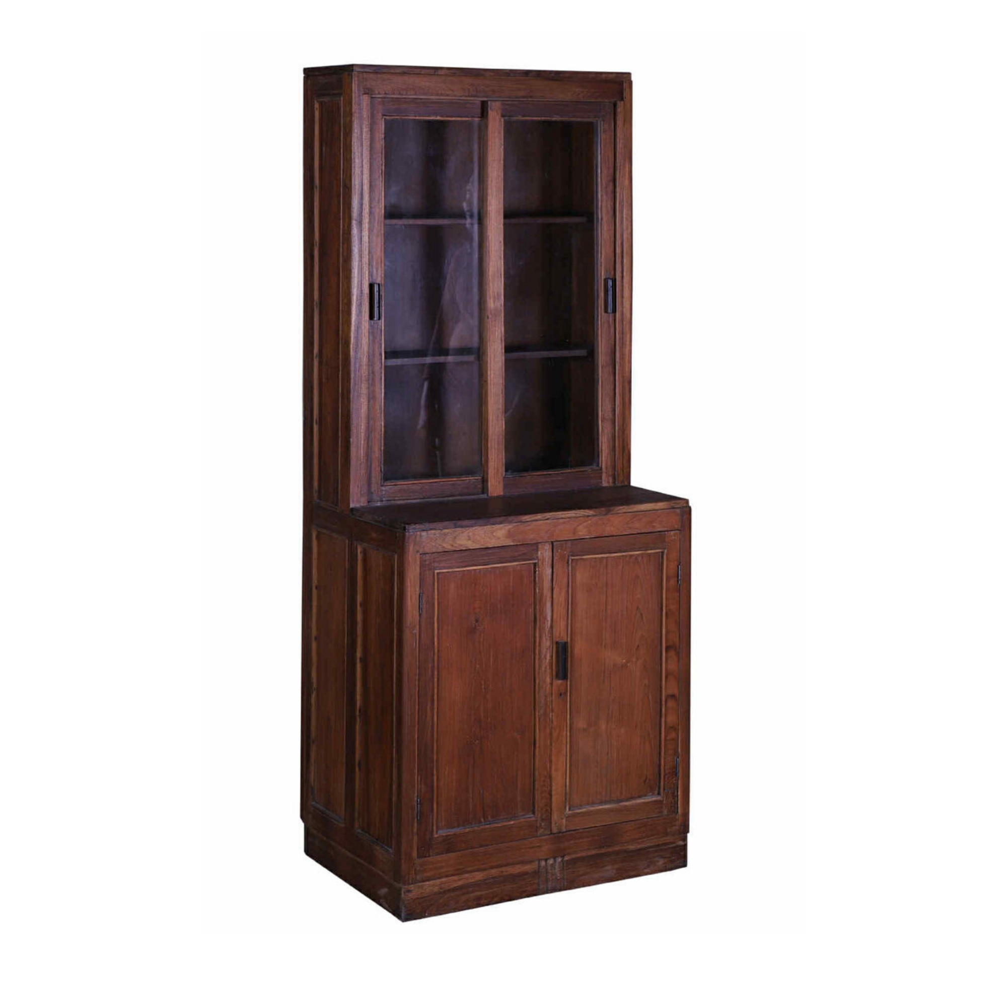 Modern Distressed Wooden Hutch