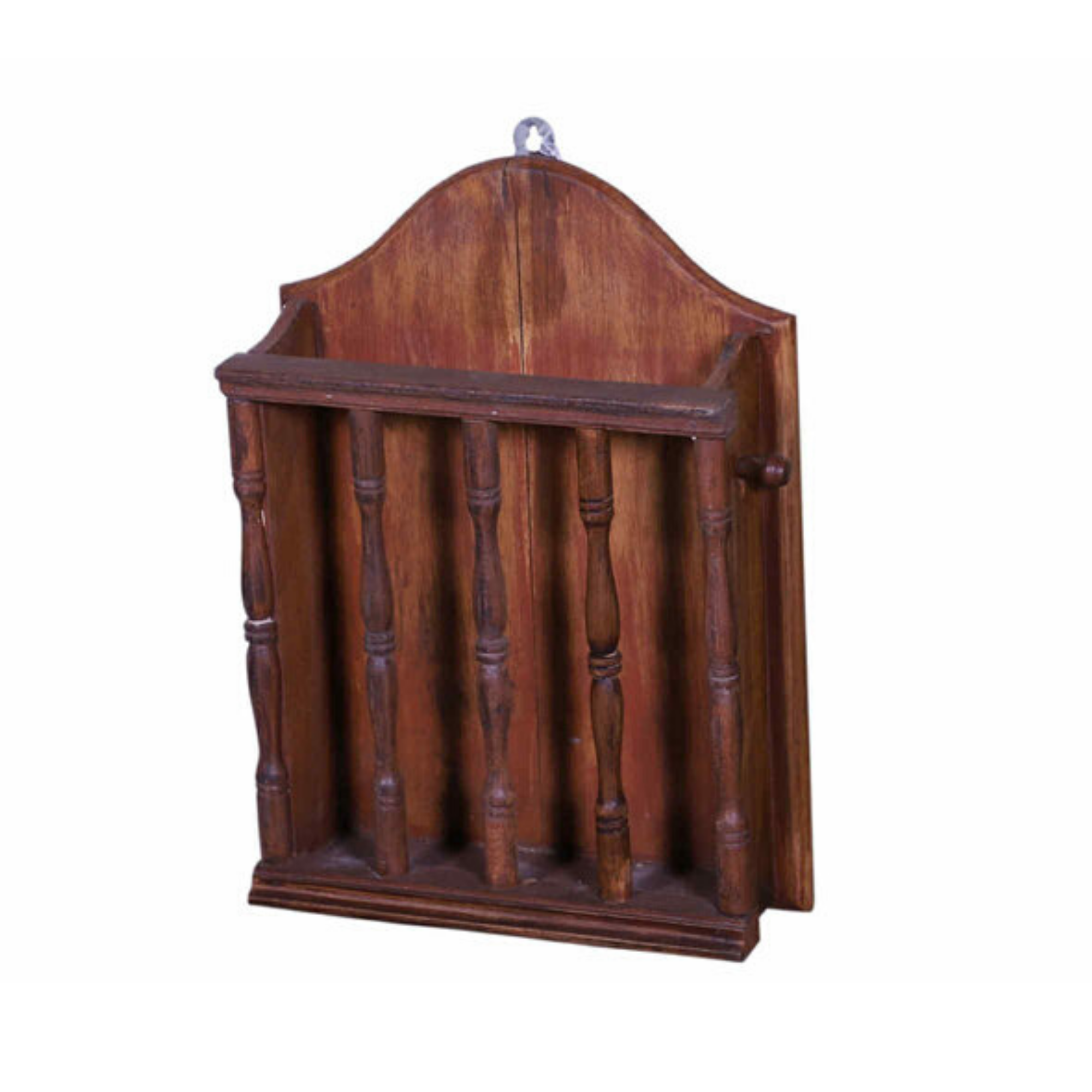 Antique Wooden Indian Mail or Magazine Holder