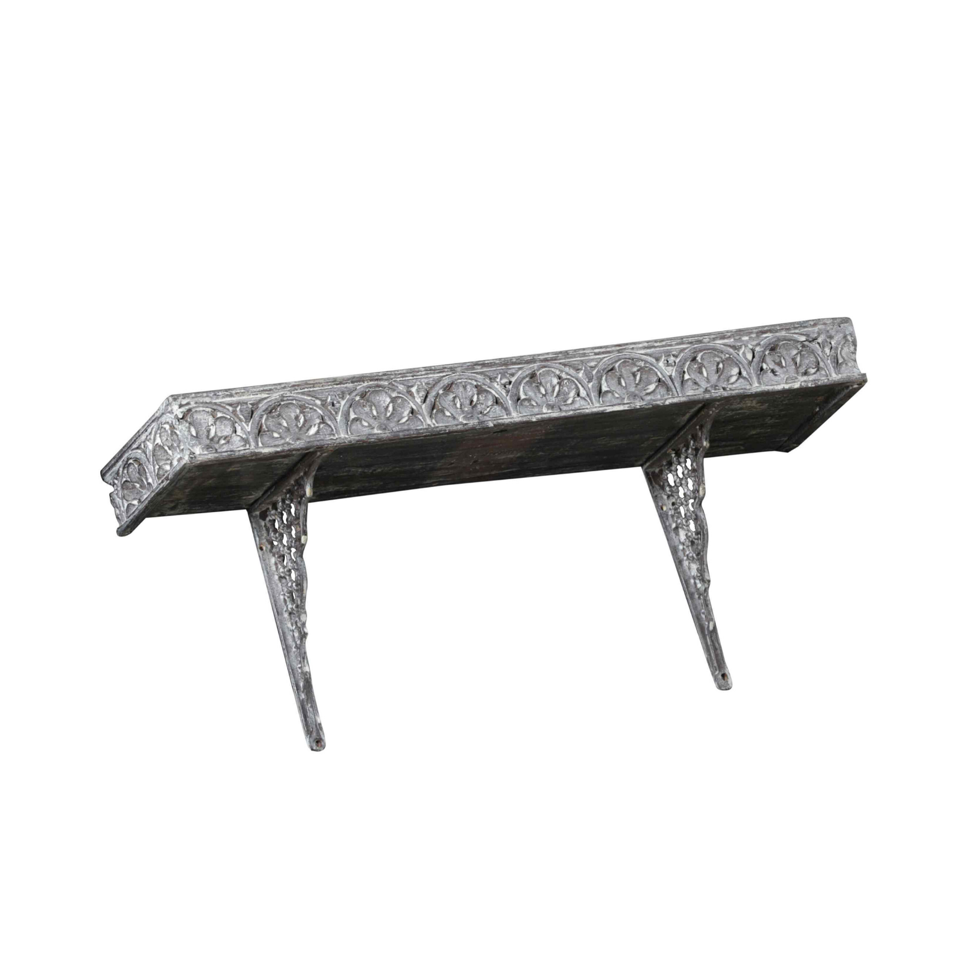 Small Whitewashed Wall Shelf