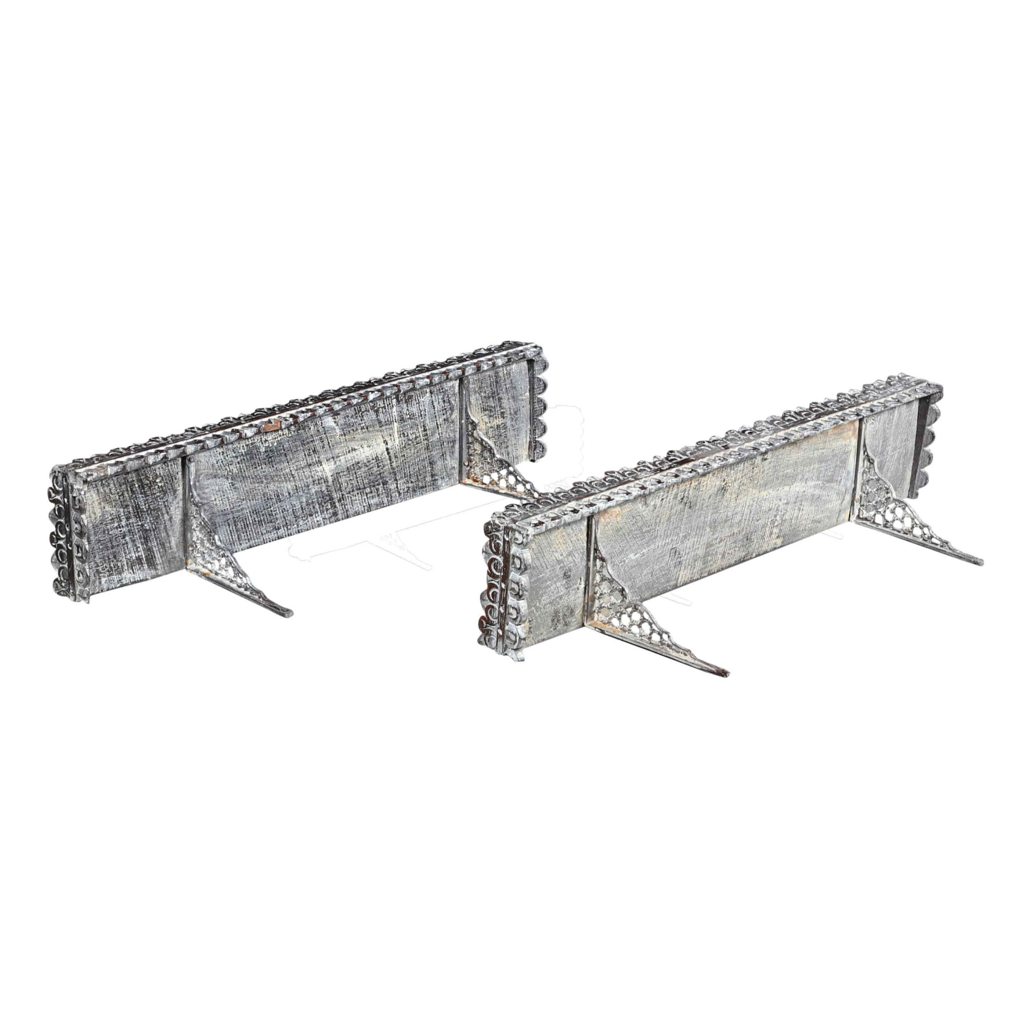 Large Whitewashed Wall Shelf