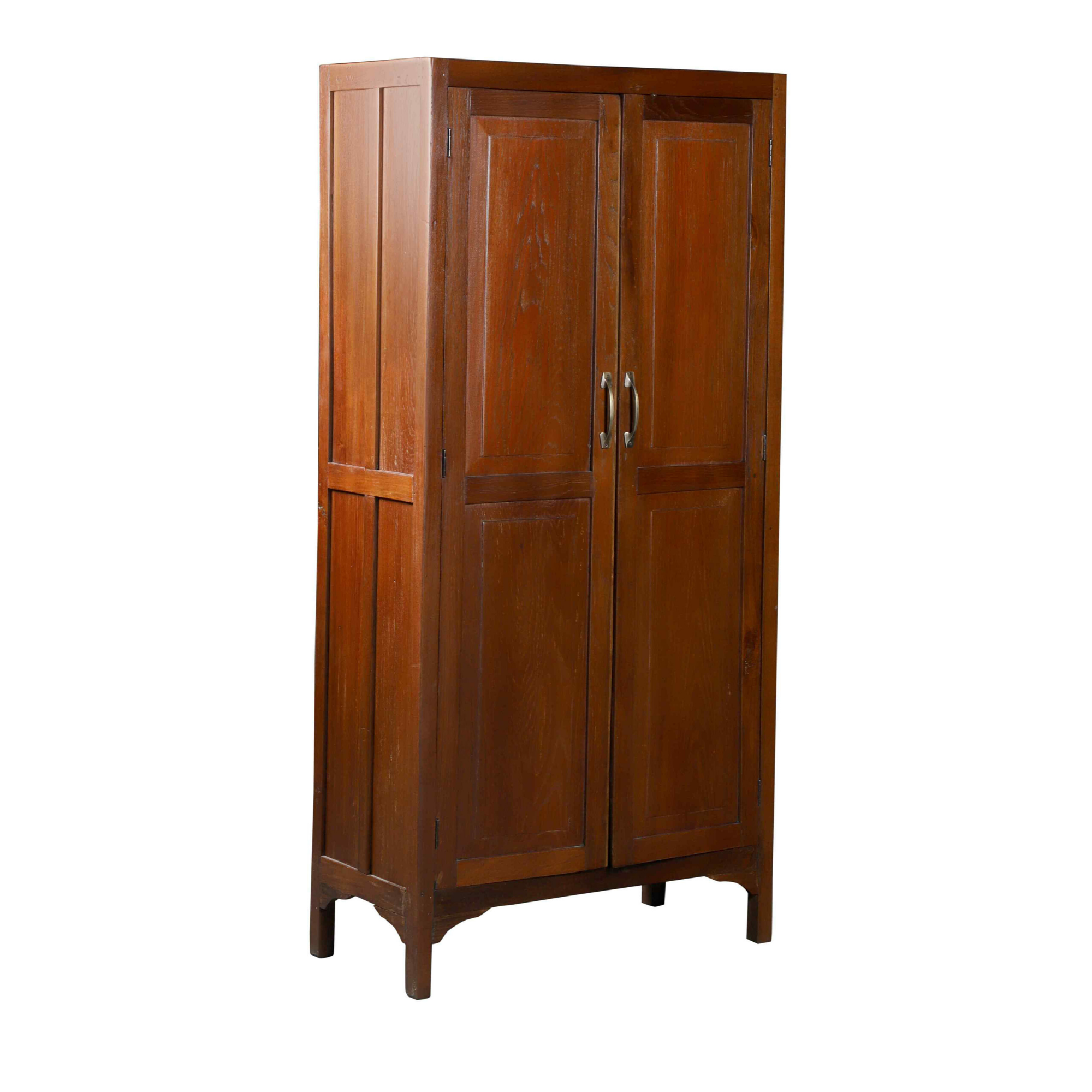 Distressed Teak Storage Cabinet Armoire
