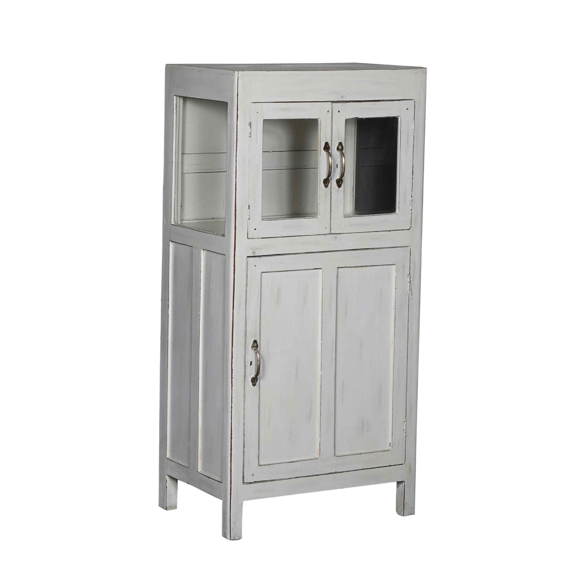 Unique Vintage White Storage Cabinet