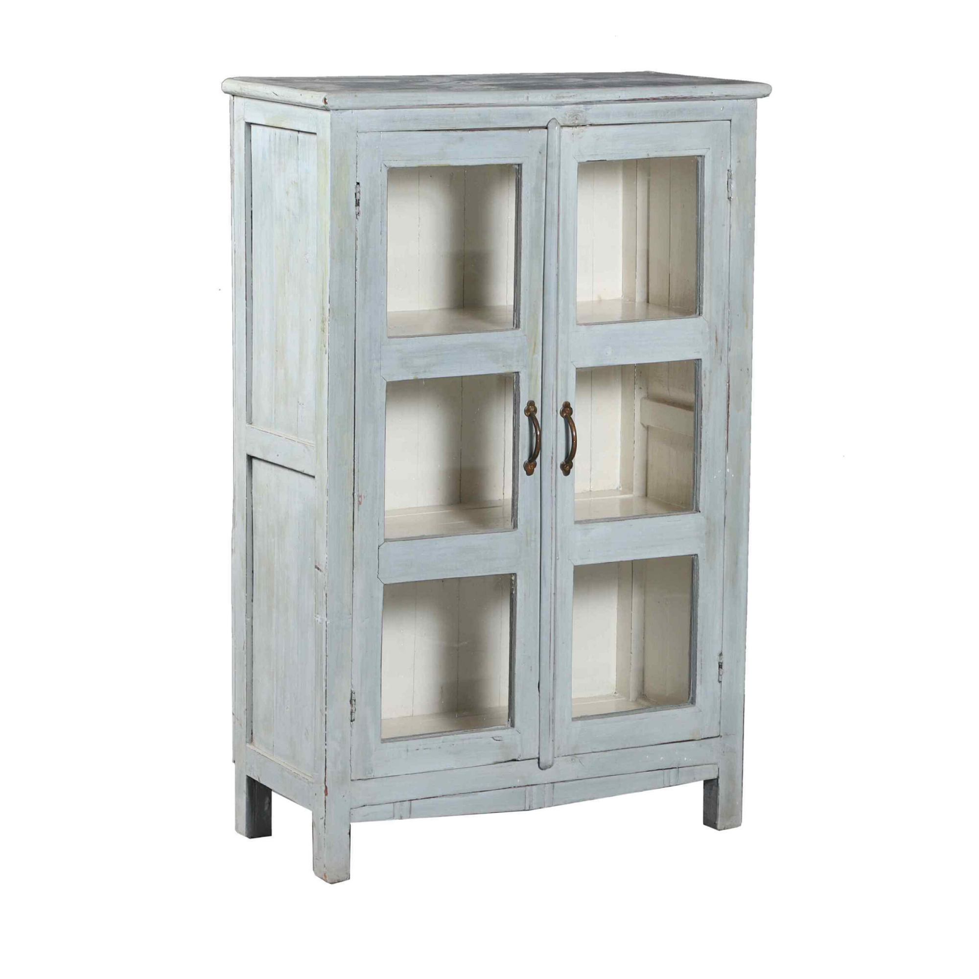Light Grey Cabinet with Glass