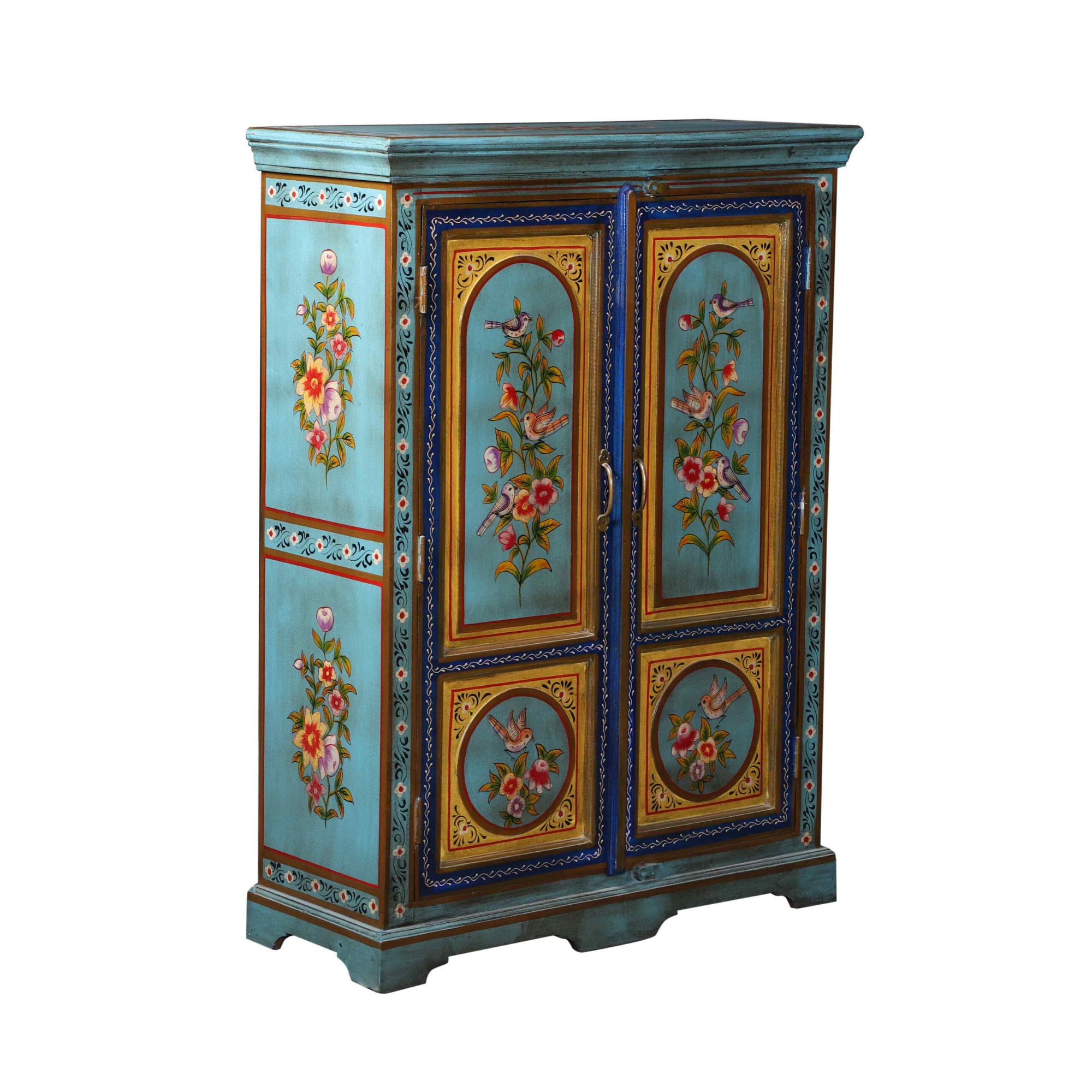 Hand-Painted Rajasthani Cabinet