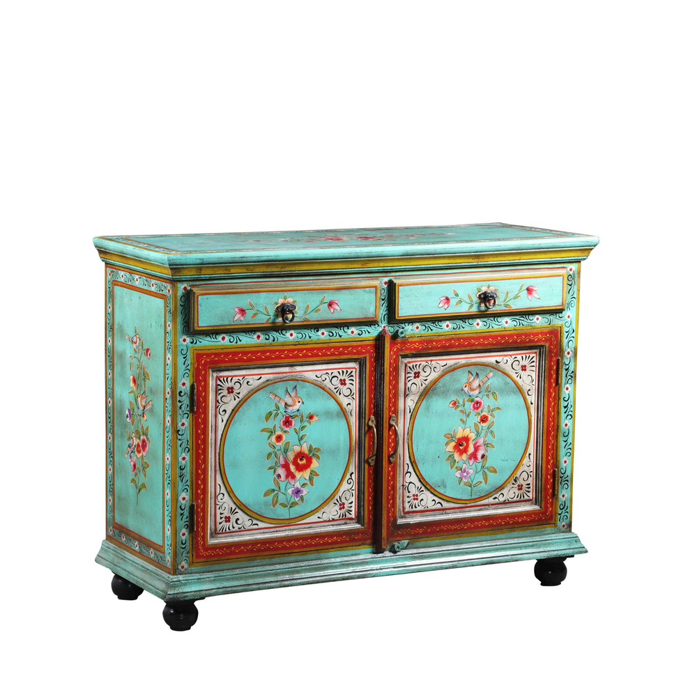turquoise-floral-hand-painted-