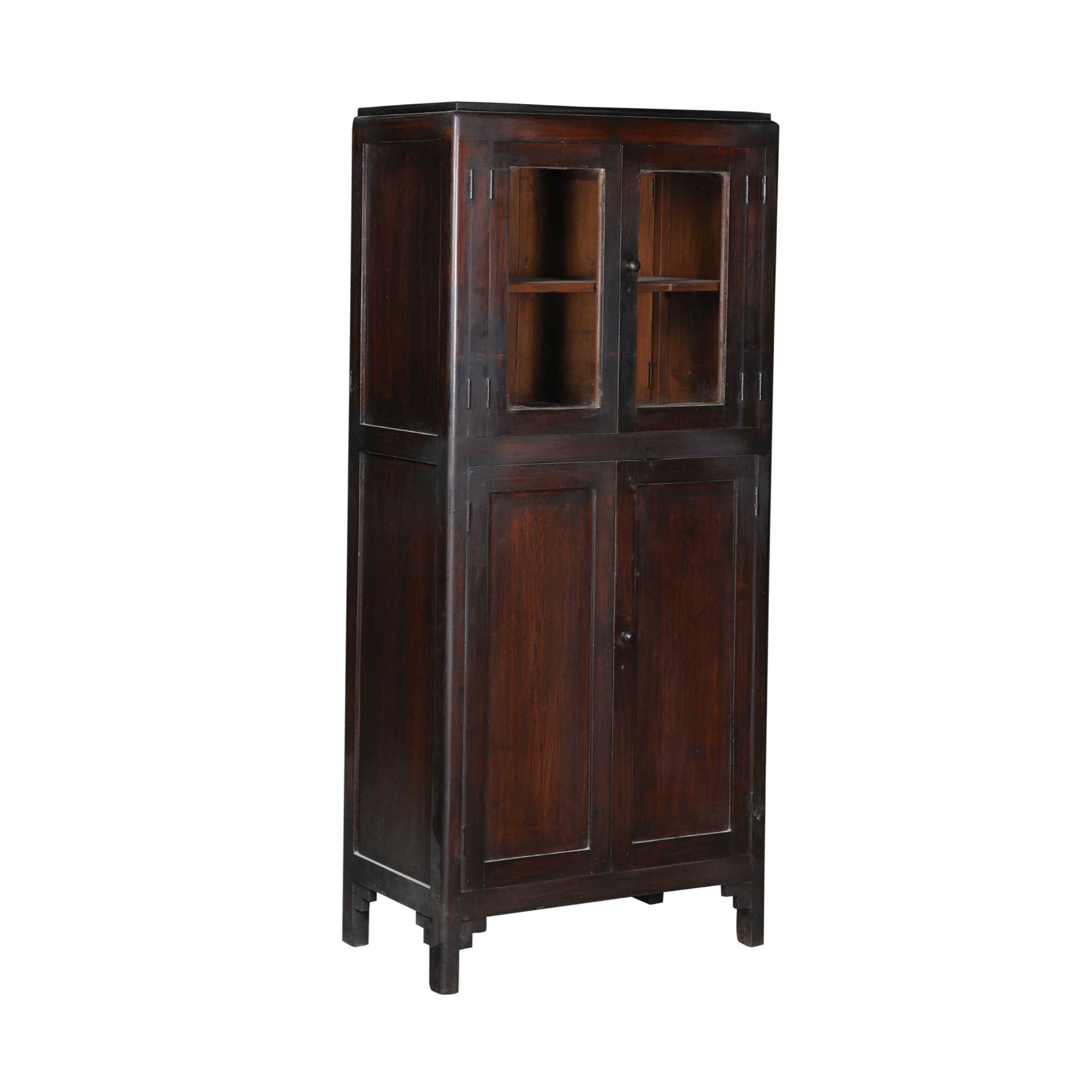 Antique Teak Merchant Cabinet for Storage and Display