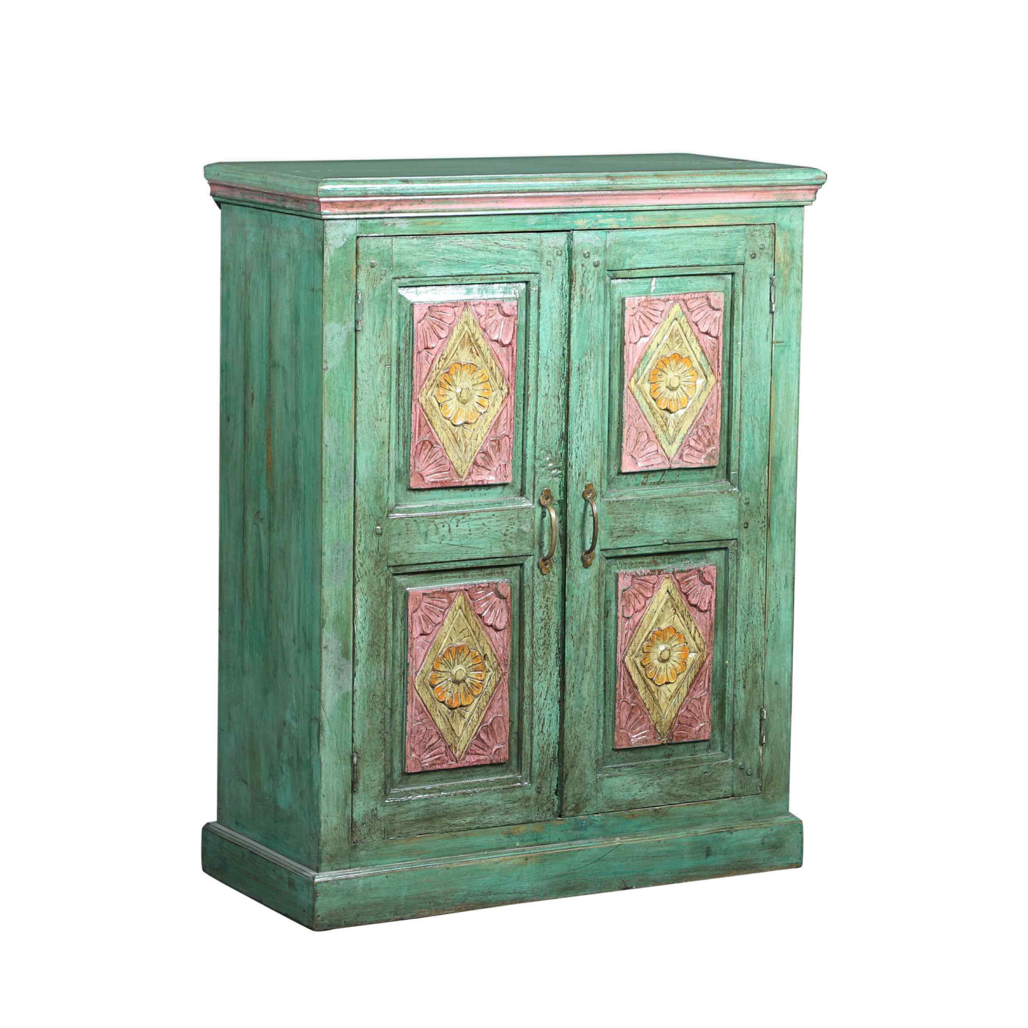 Teal &amp; Pink Storage Cabinet