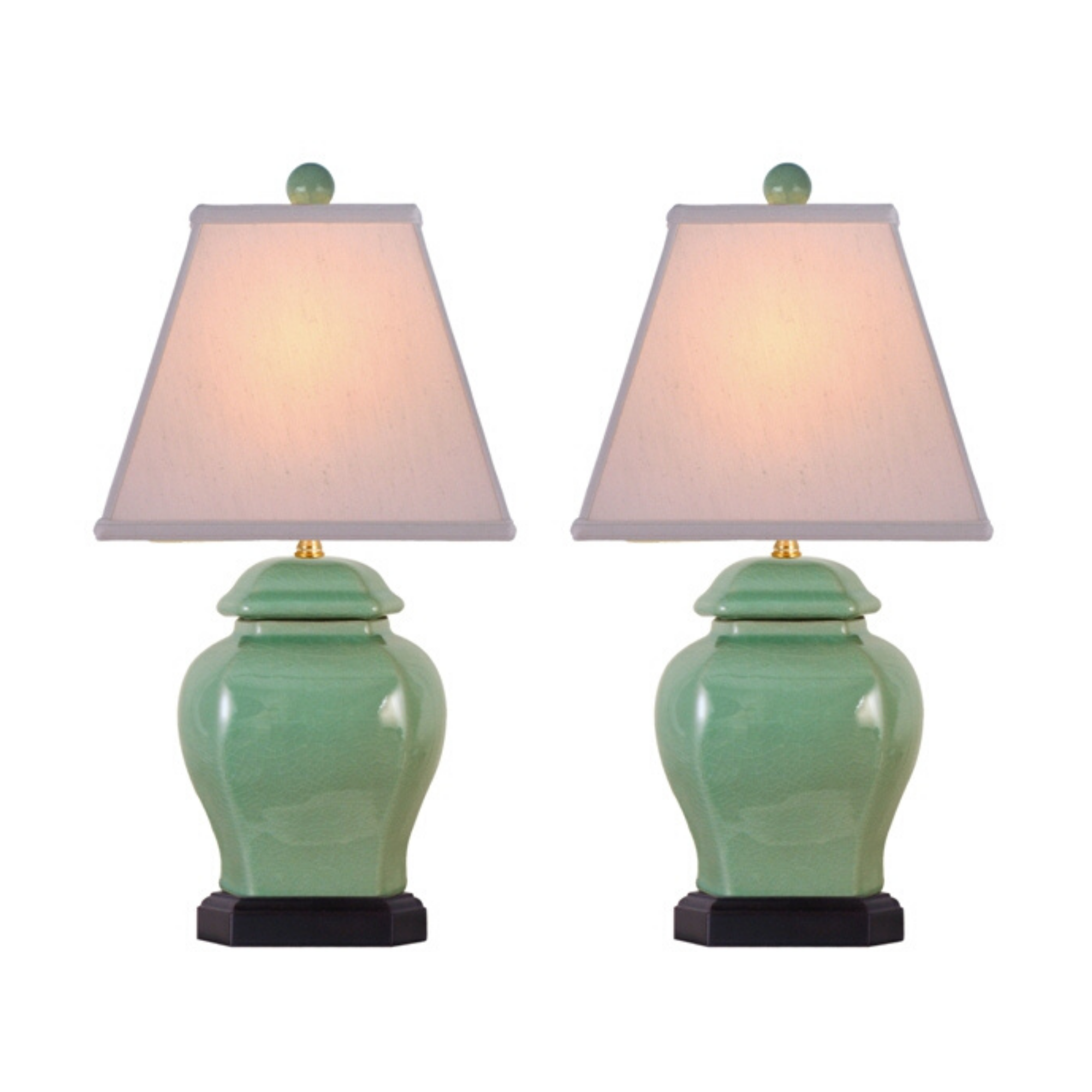 Celadon Porcelain Jar Base Lamps