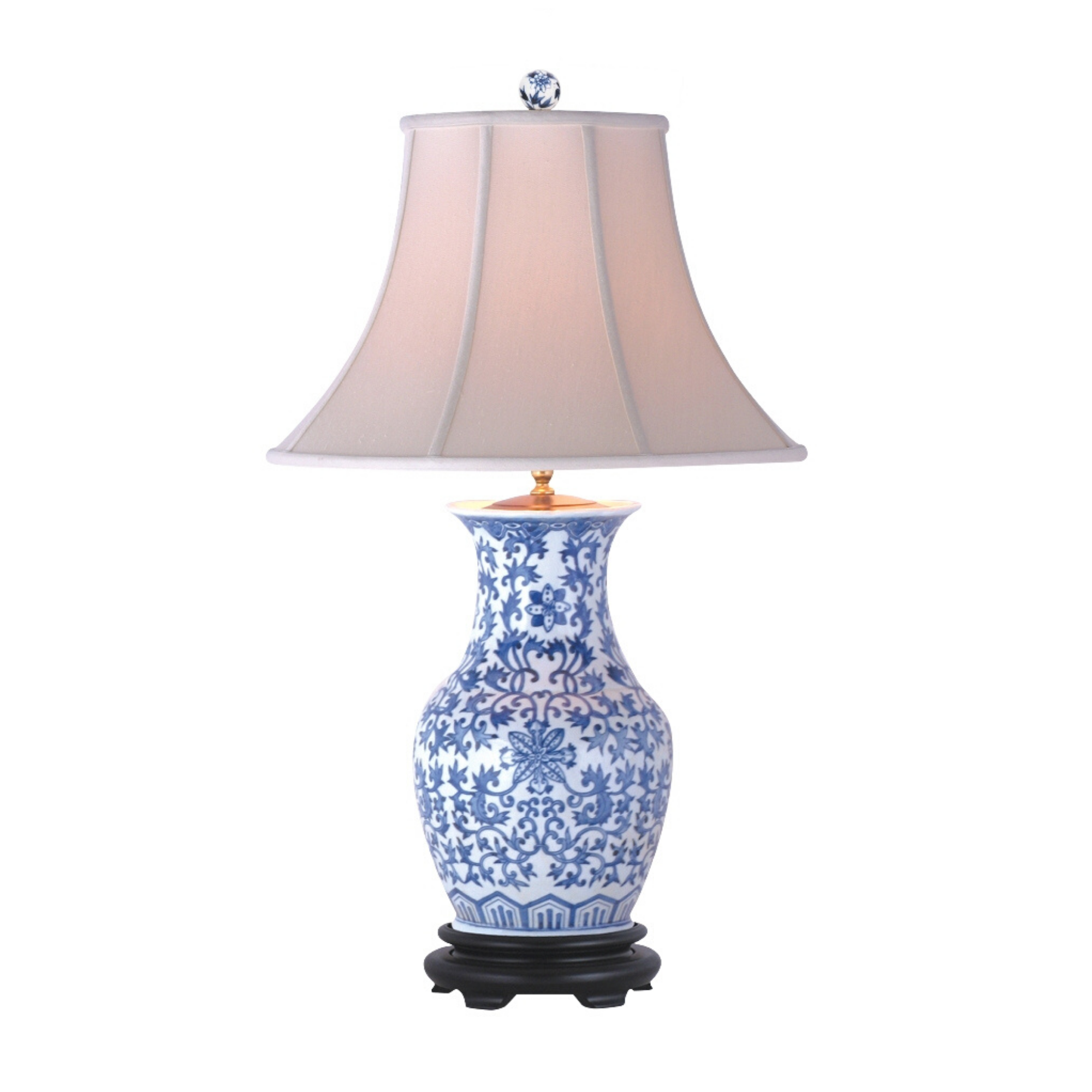 Hand Painted Porcelain Vase Lamp