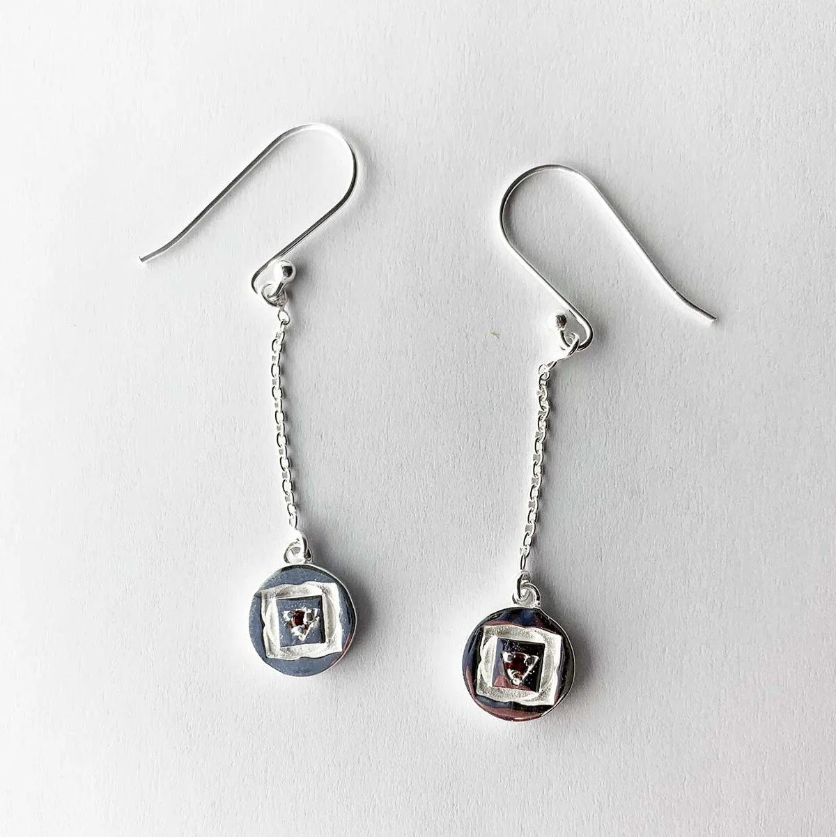 Veda Collection: Root Chakra Chain Earrings