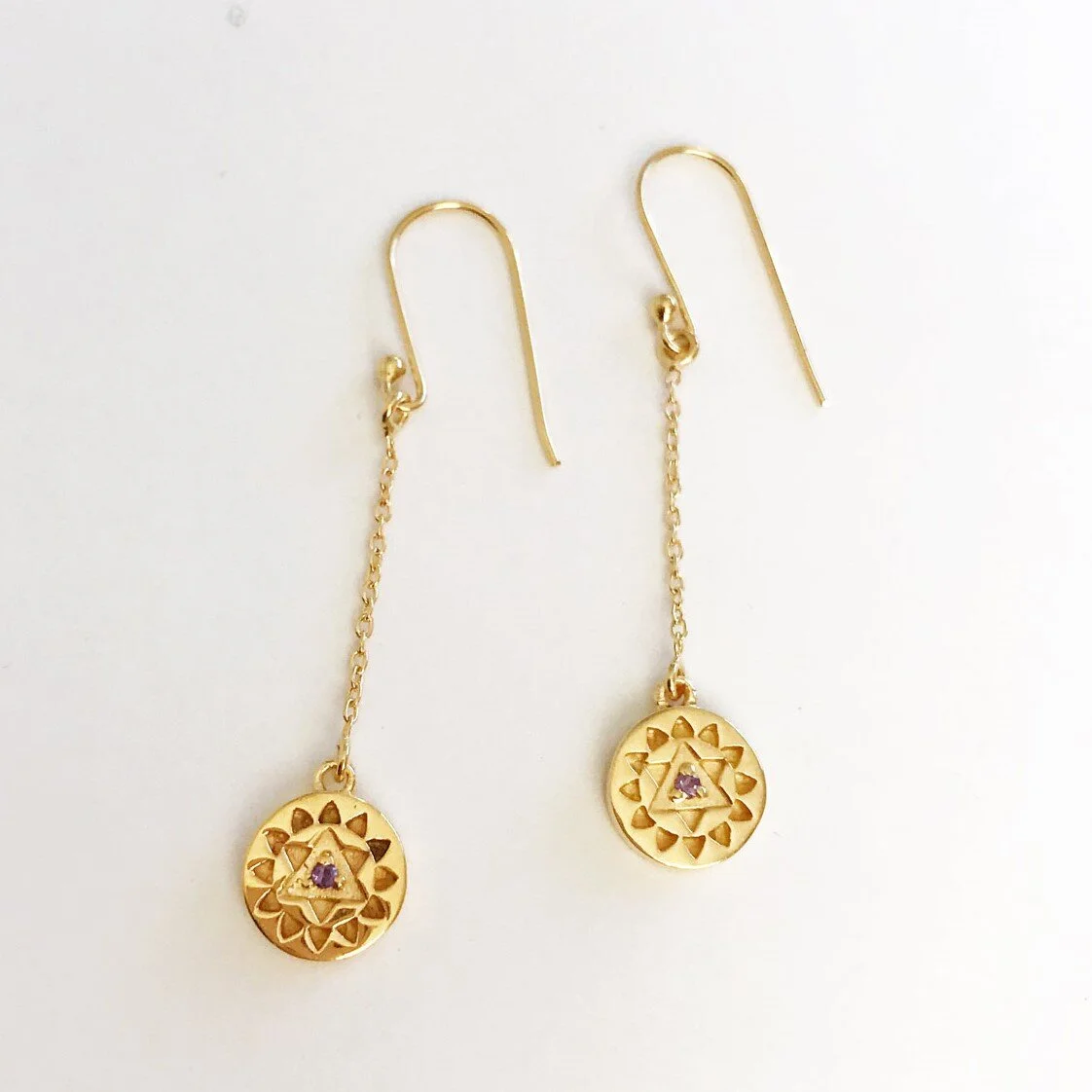 Veda Collection: Crown Chakra Chain Earrings
