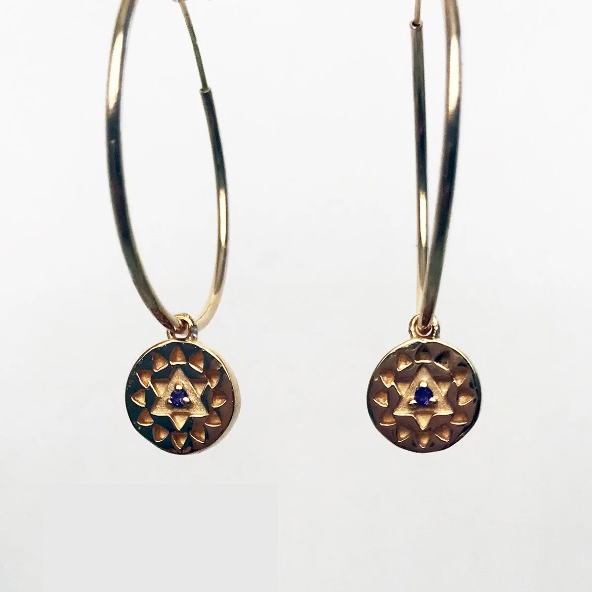 Veda Collection: Crown Chakra Hoop Earrings