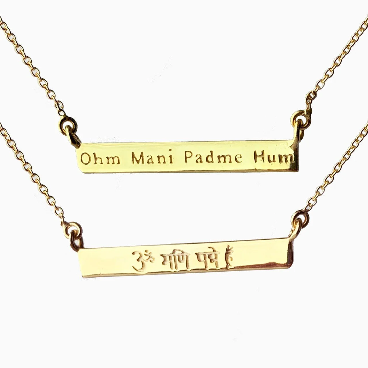 Veda Collection: Ohm Mani Padme Hum Bar Necklace