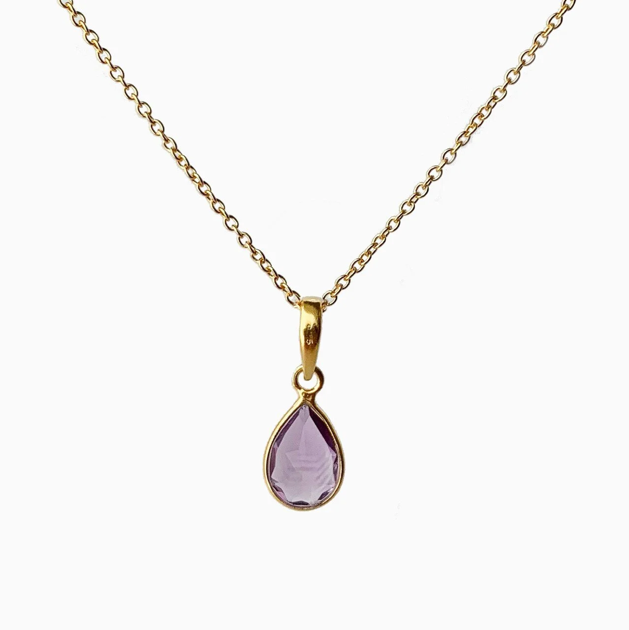 Veda Collection: Medium Amethyst Pendant Necklace