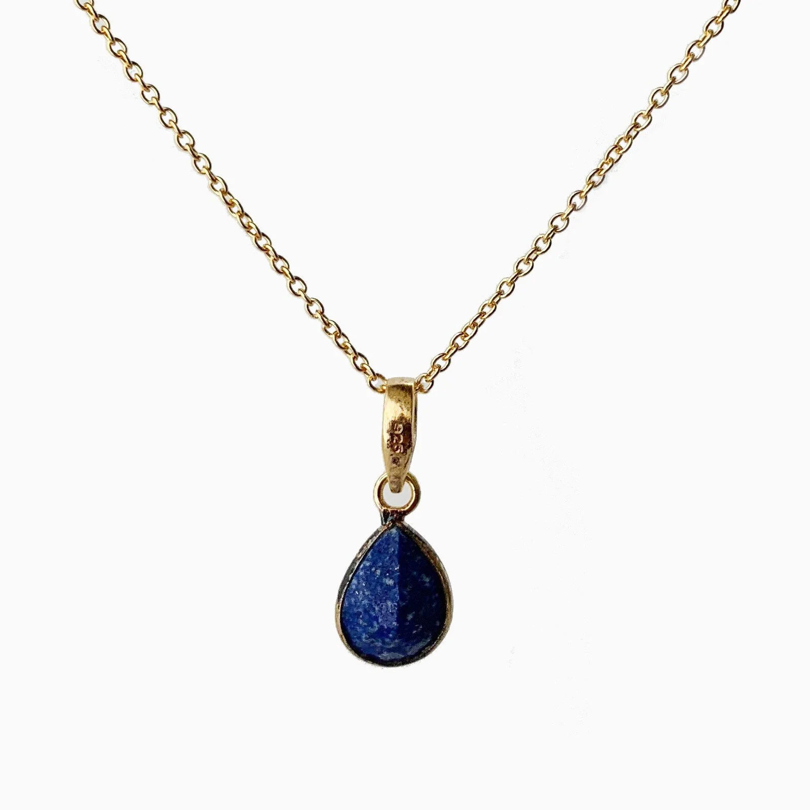 Veda Collection: Medium Lapis Pendant Necklace