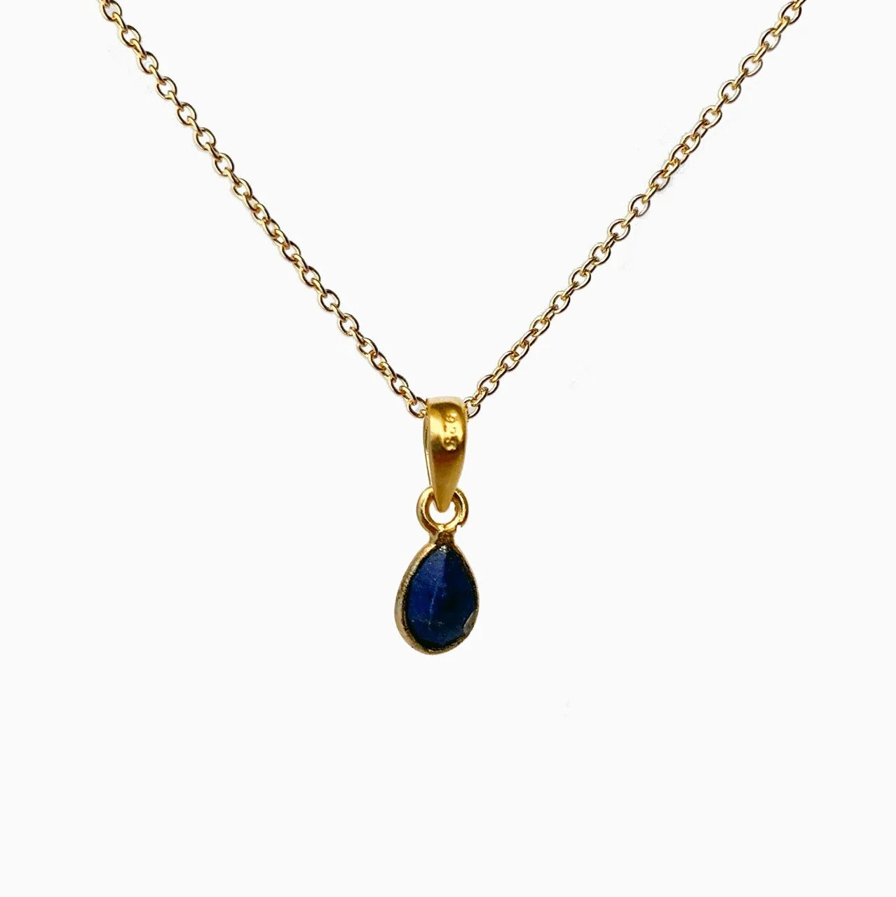 Veda Collection: Small Lapis Pendant Necklace