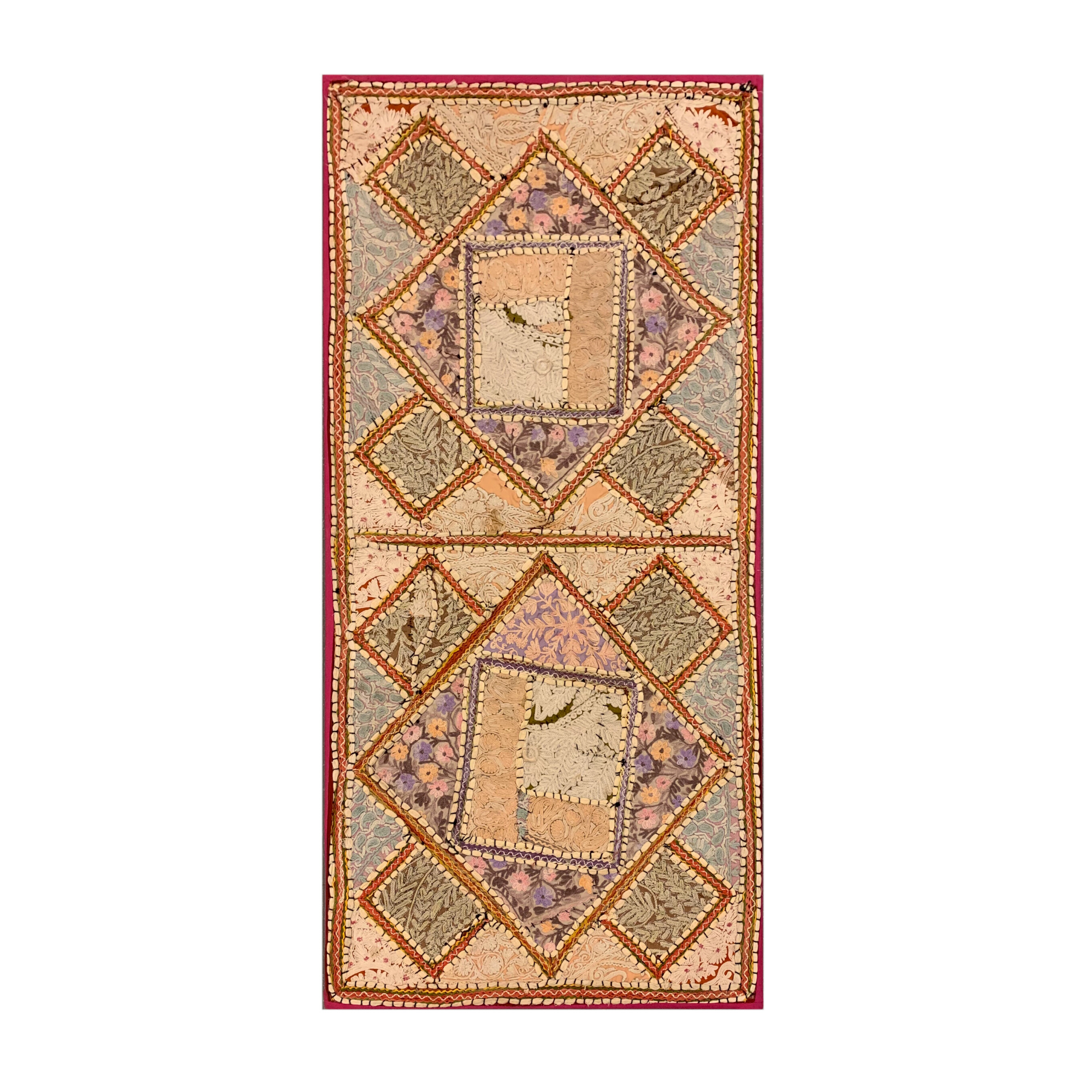 Pale Pink Mounted Indian Textile