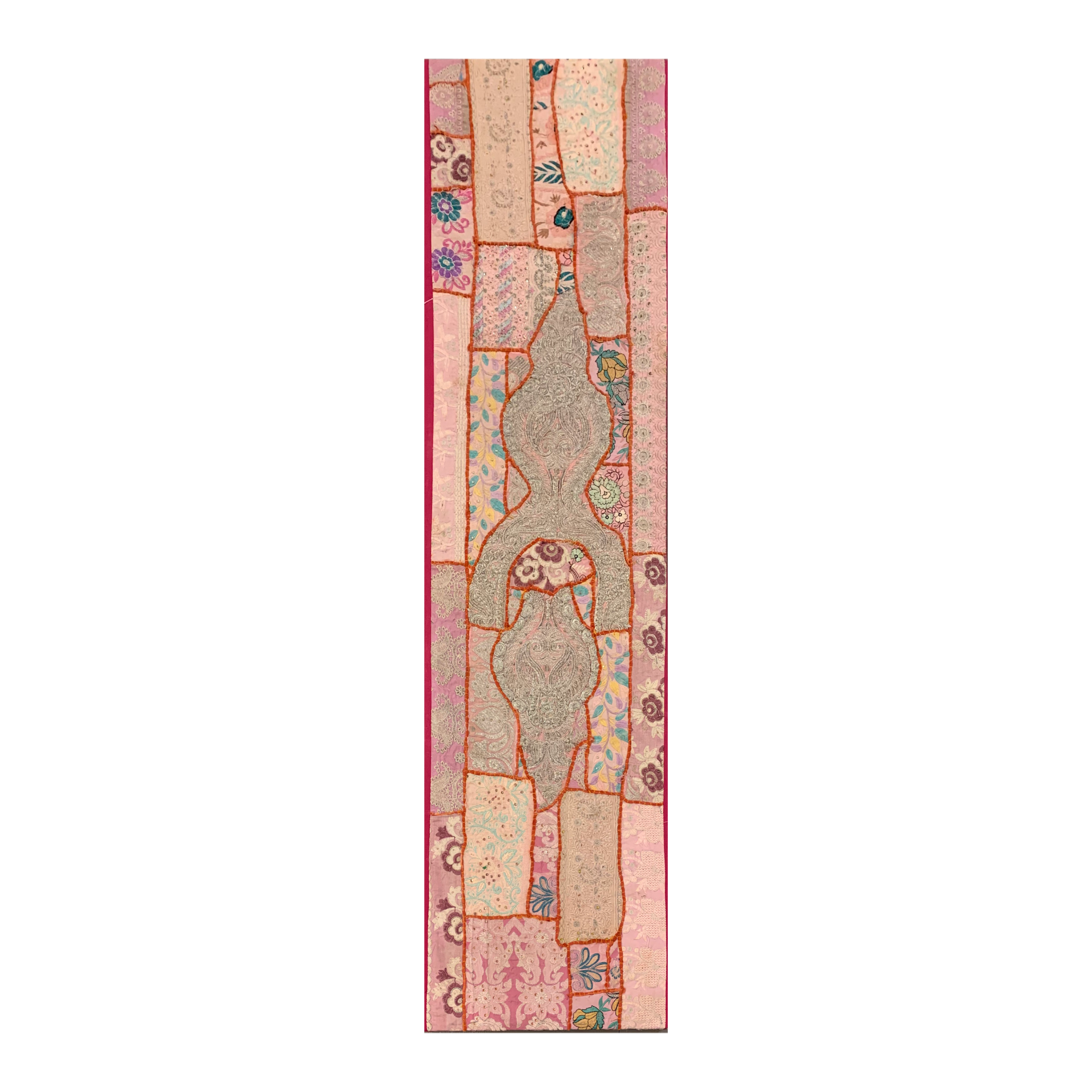 Pale Pink Mounted Indian Textile