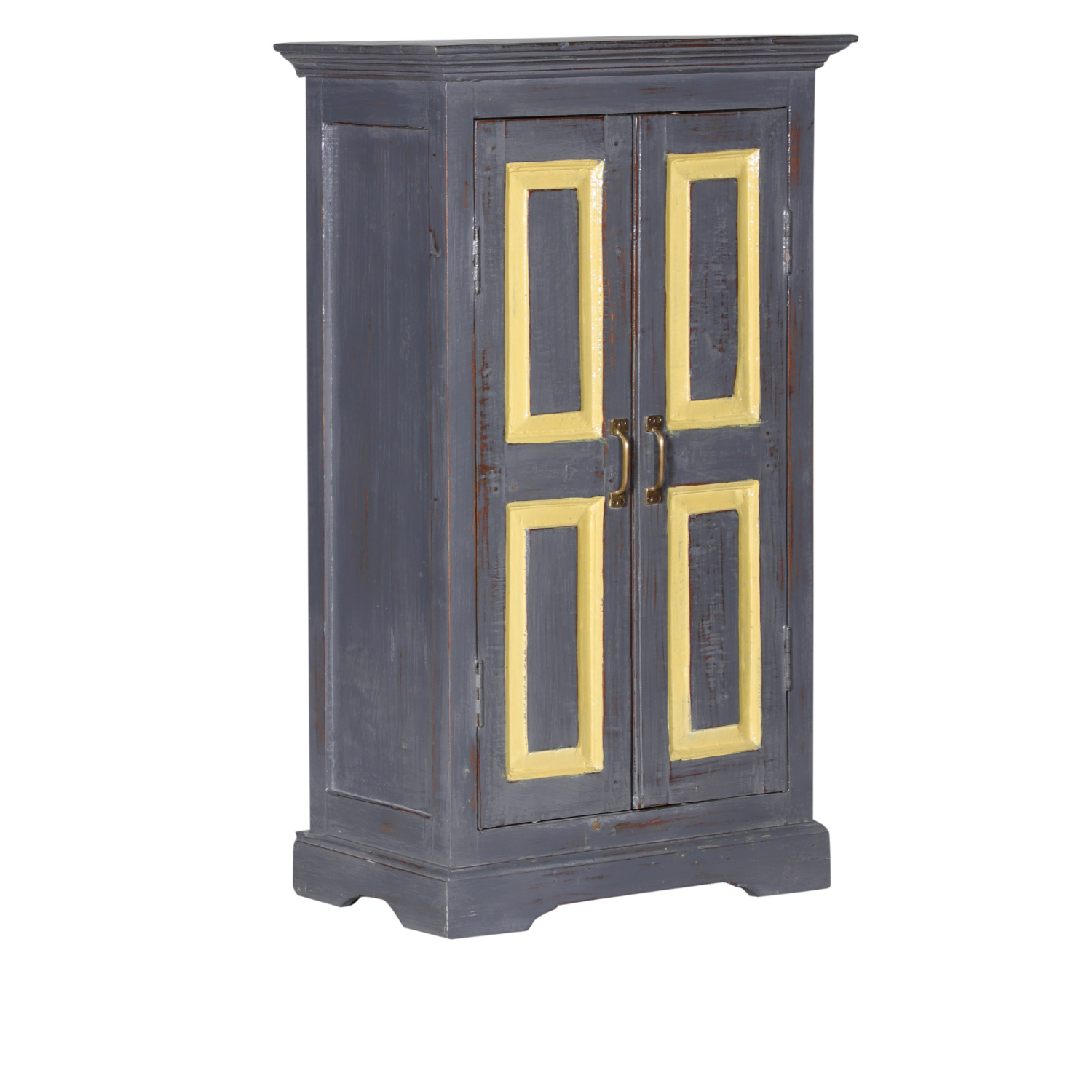 Grey and Yellow Storage Cabinet