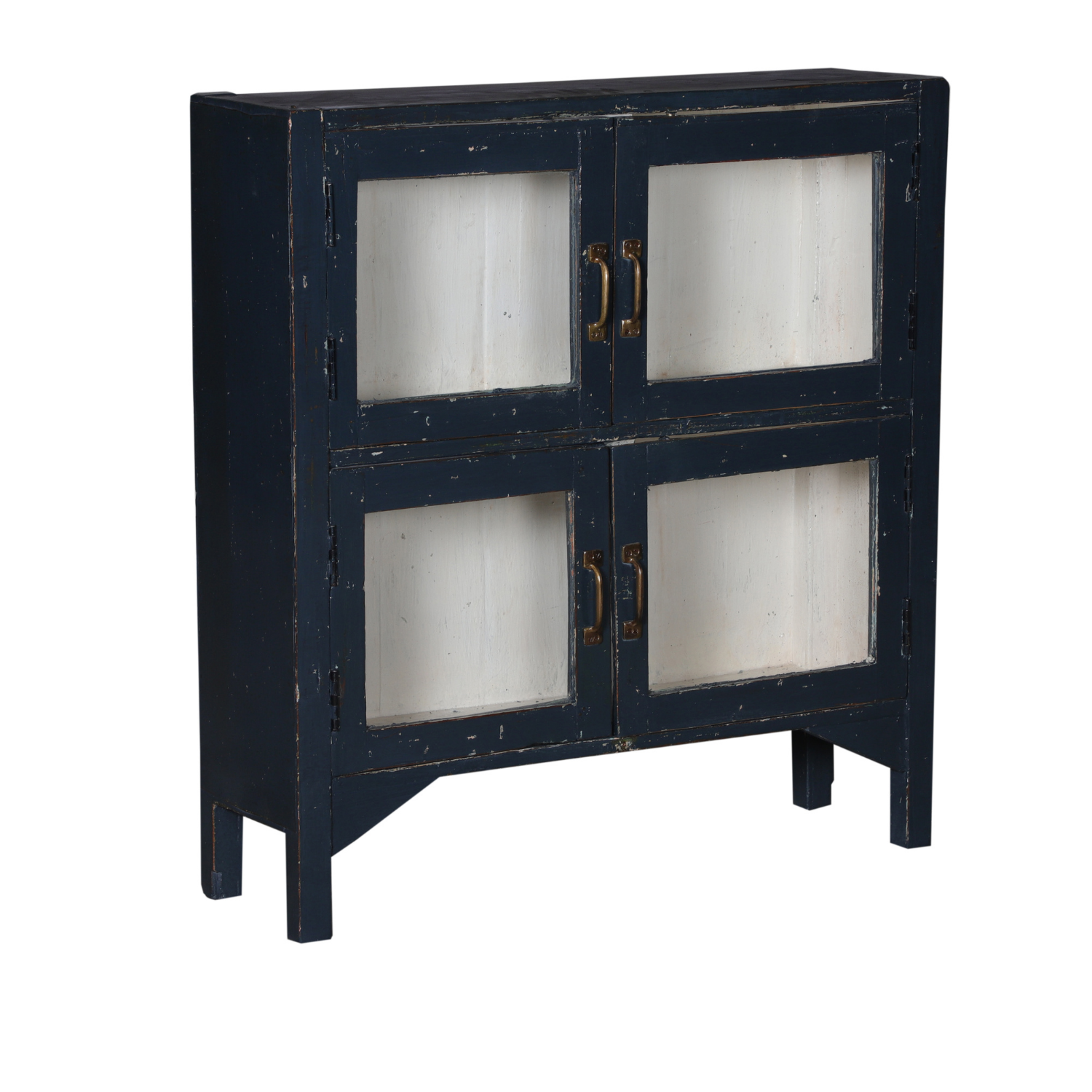 Shallow Blue Sideboard with Glass