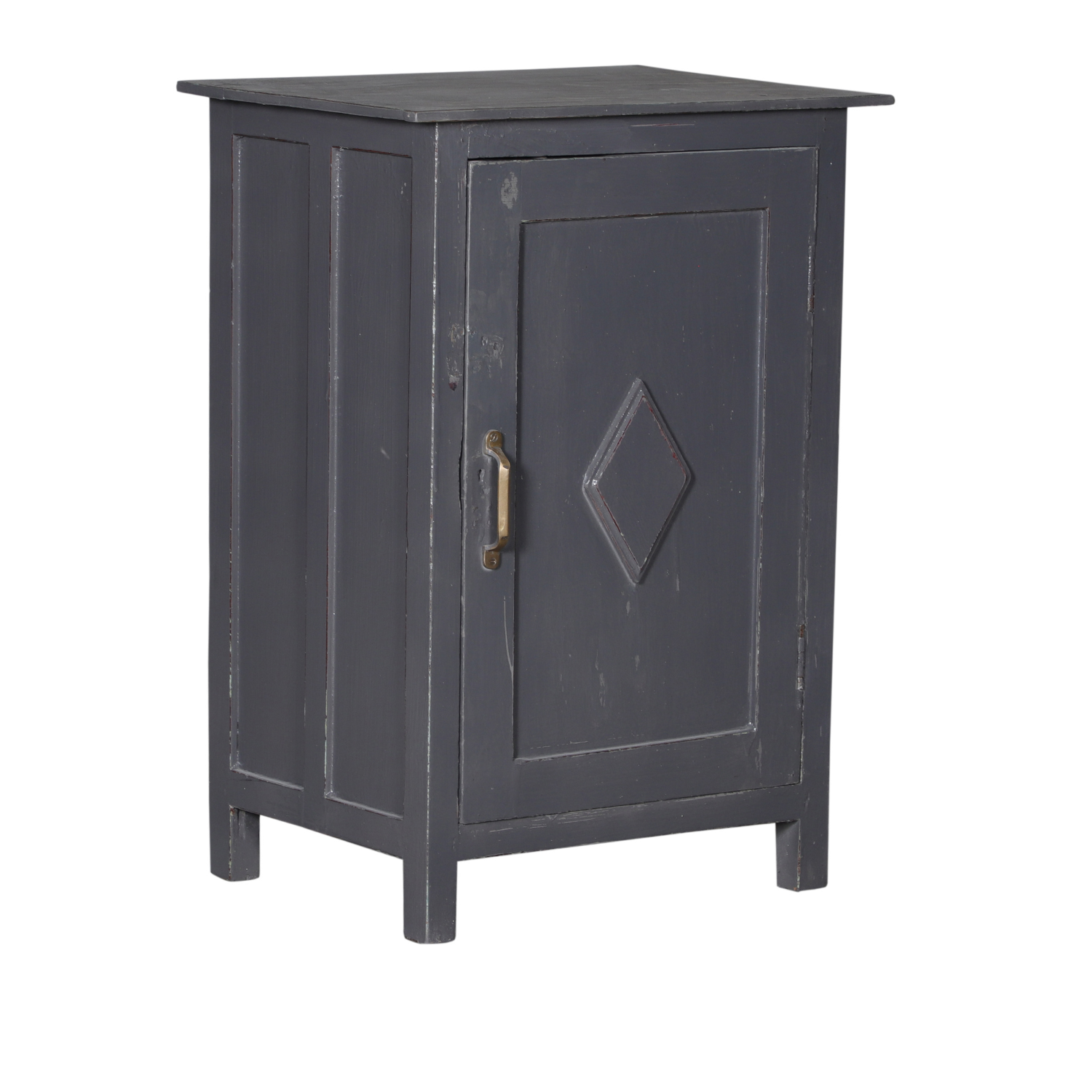 Distressed Grey End Table