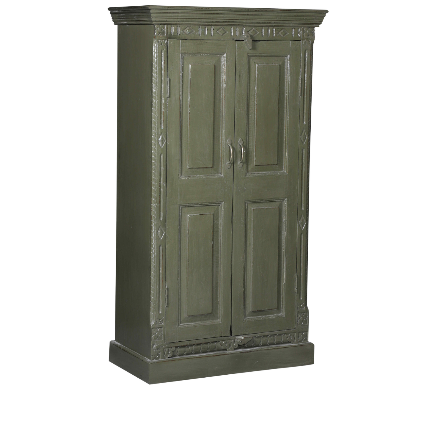 Large Olive Green Storage Cabinet