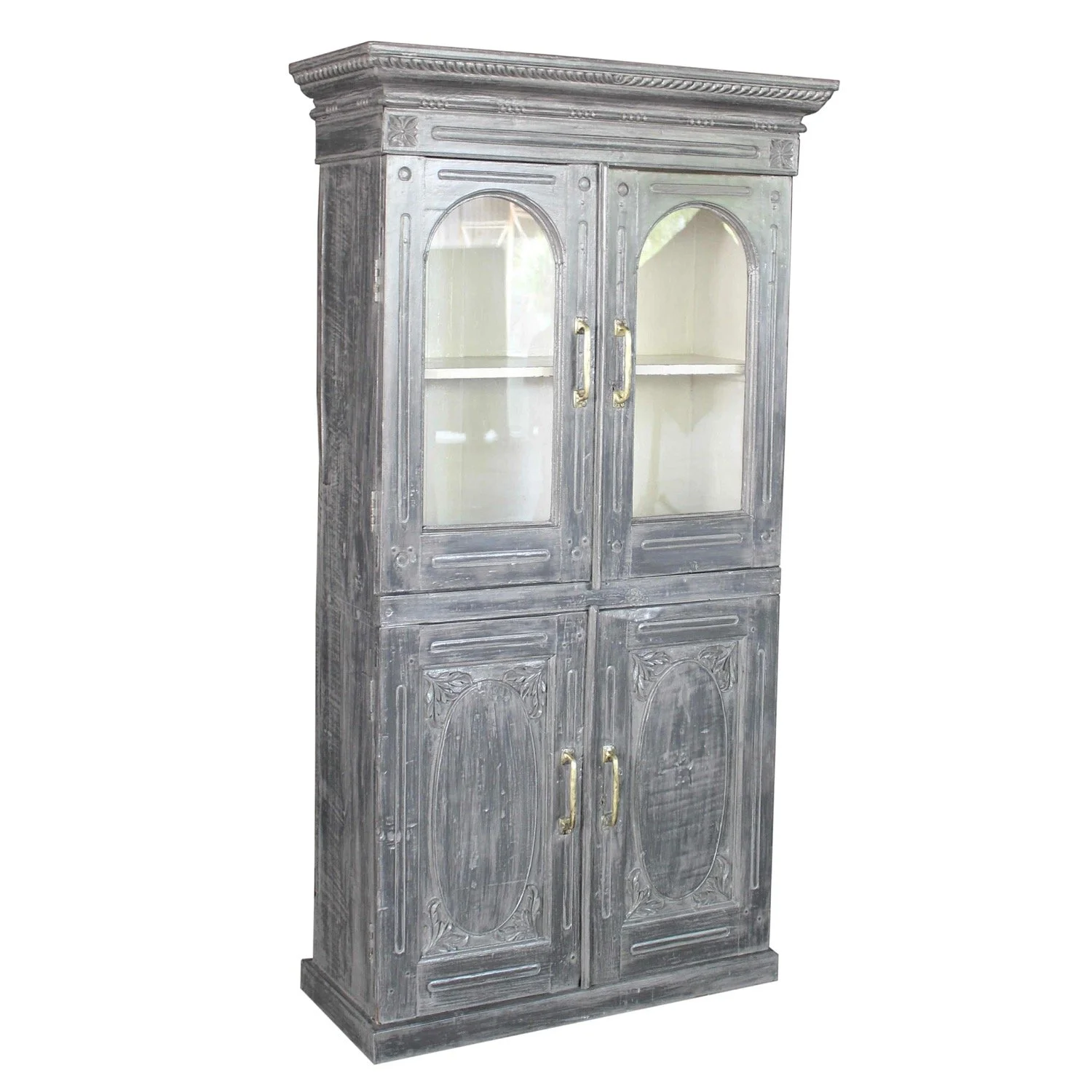 Grey Cabinet with Glass